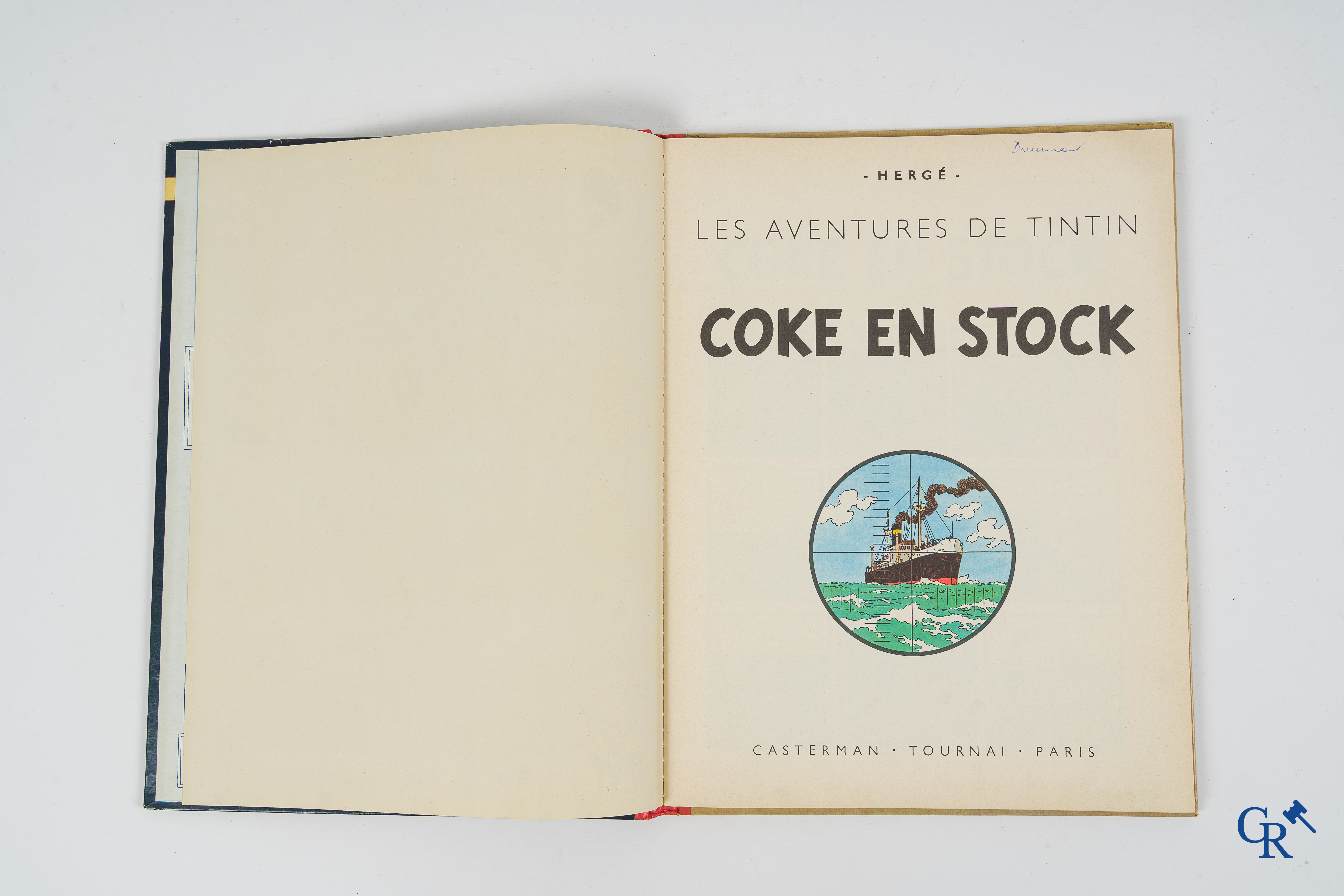 Hergé. Les aventures de Tintin. Kuifje, 2 stripverhalen. "Coke en stock" en "On a marché sur la lune". Casterman.