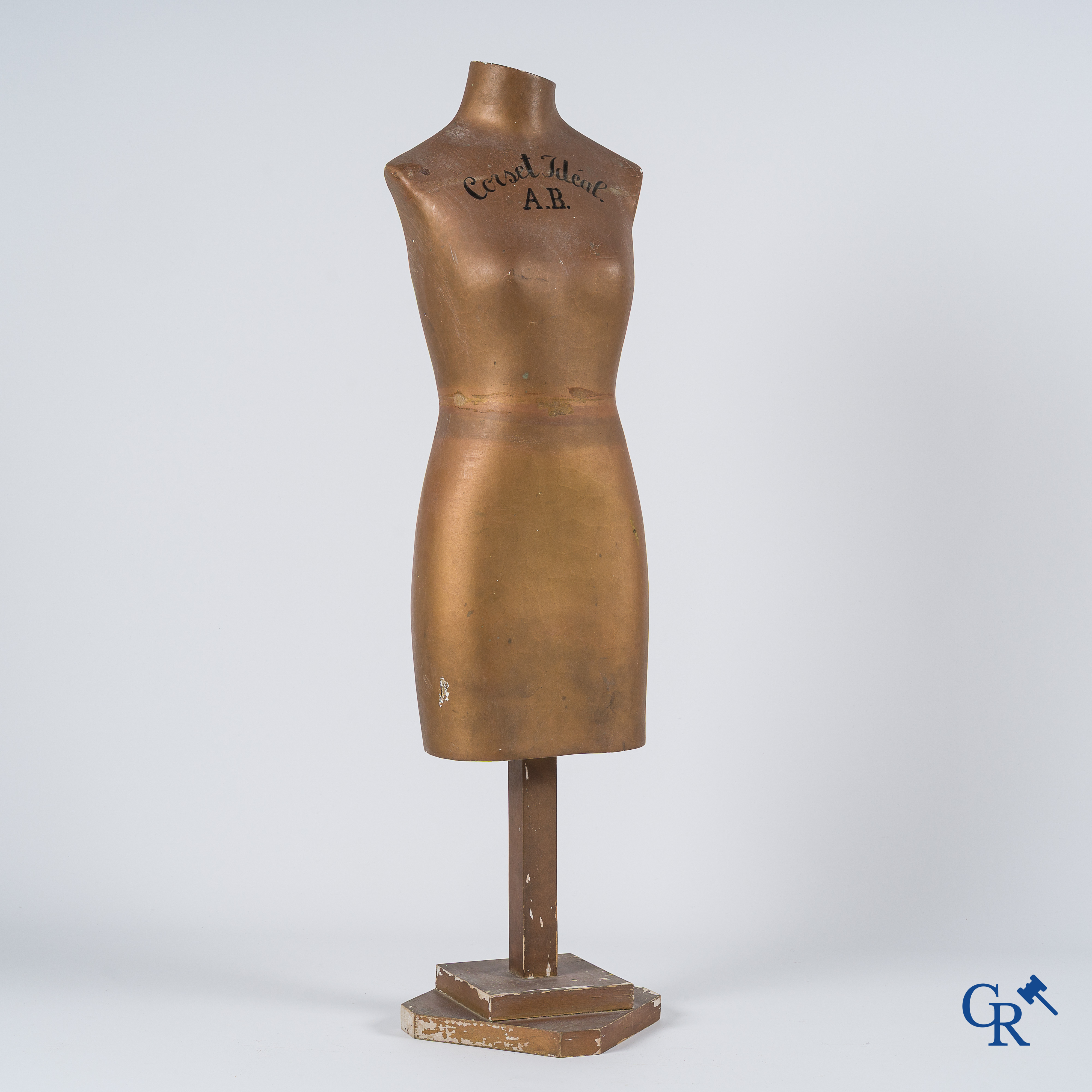 Corset Idéal A.B. Publiciteits buste voor lingerie van het franse merk Auguste Bain. Jaren '30.