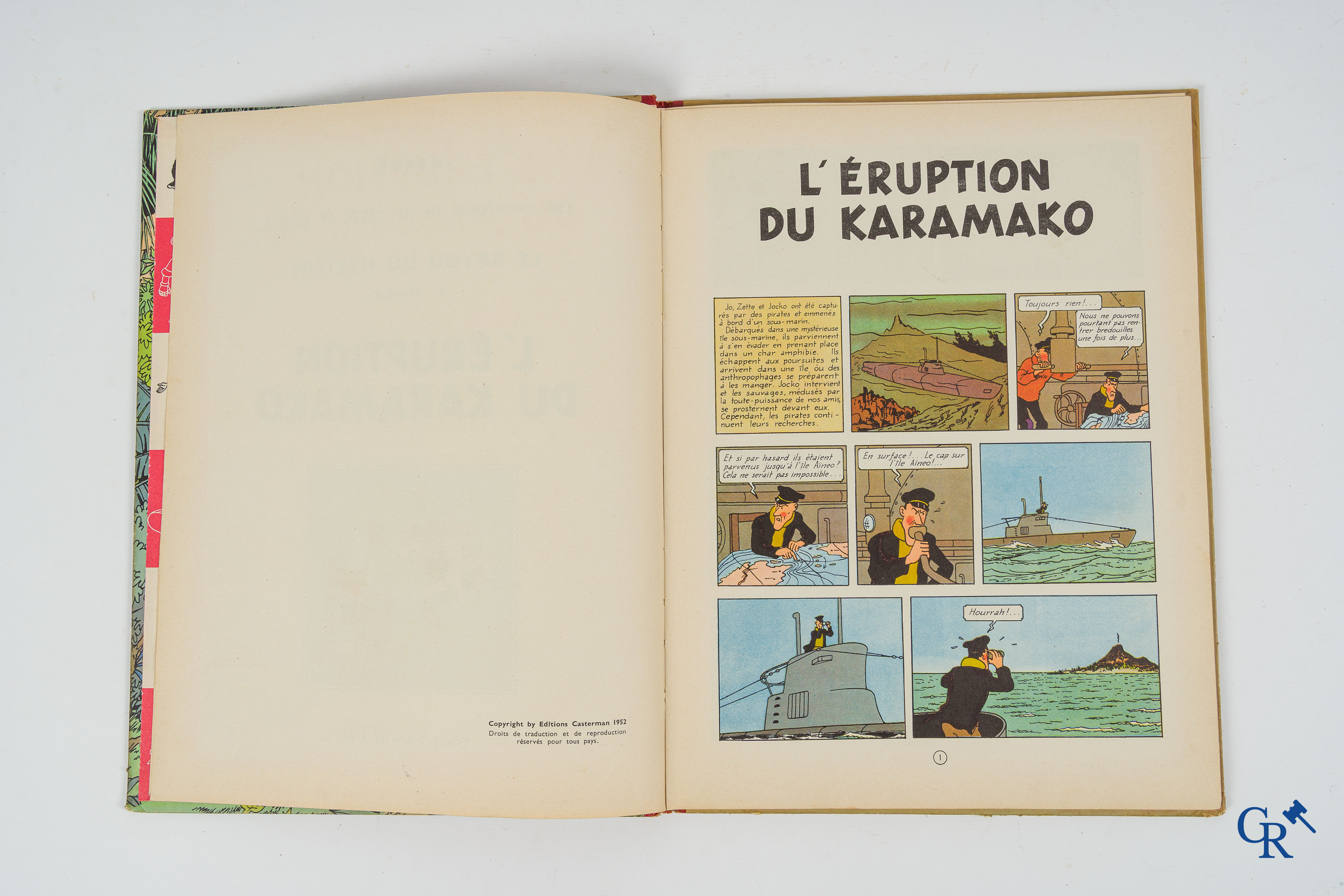 Hergé. Jo, Suus en Jokko. Le rayon du mystère. Le "Manitoba" ne répond plus en L'éruption du Karamako.
