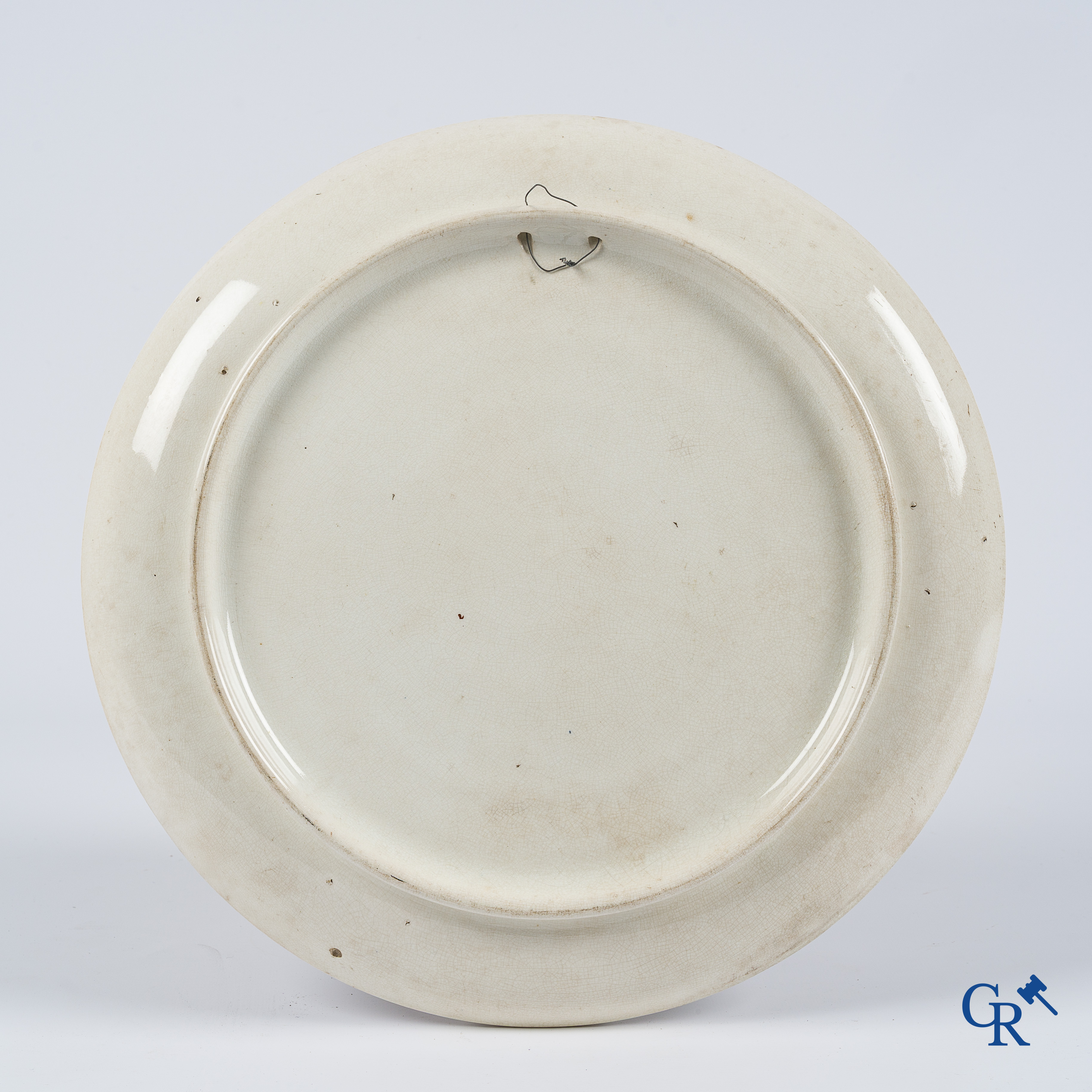 Groot publiciteitsbord in faience voor Moka & Tapioca Japonais. B. Bourgeois à Proville-Lez-Cambrai. Circa 1910.