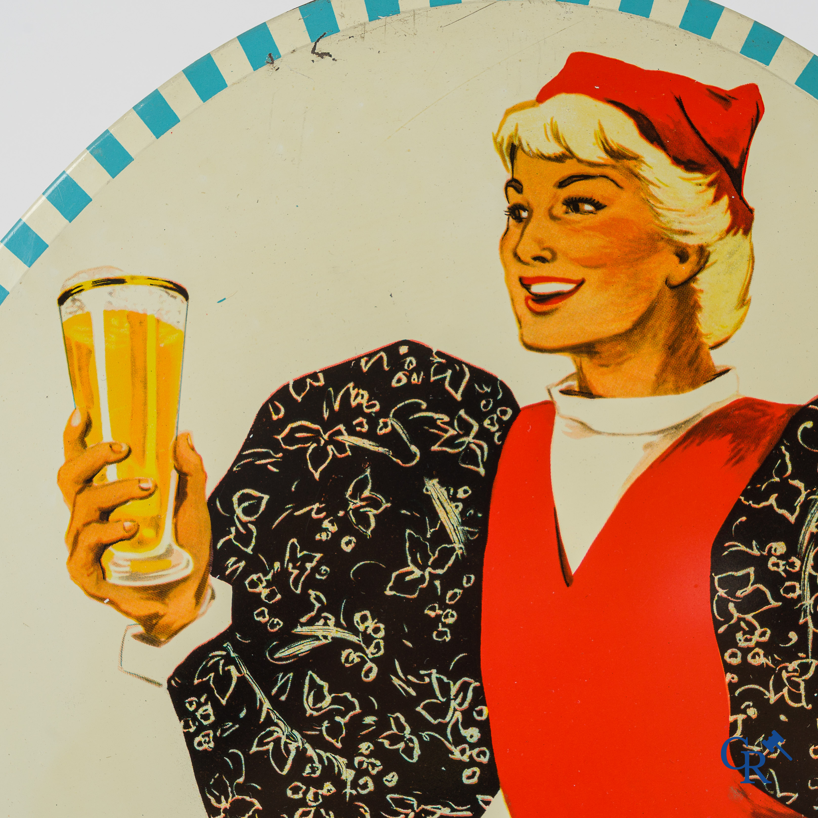 Ekla Vandenheuvel. Mooie publiciteit op blik voor de bieren van Brouwerij Vandenheuvel. 1953.