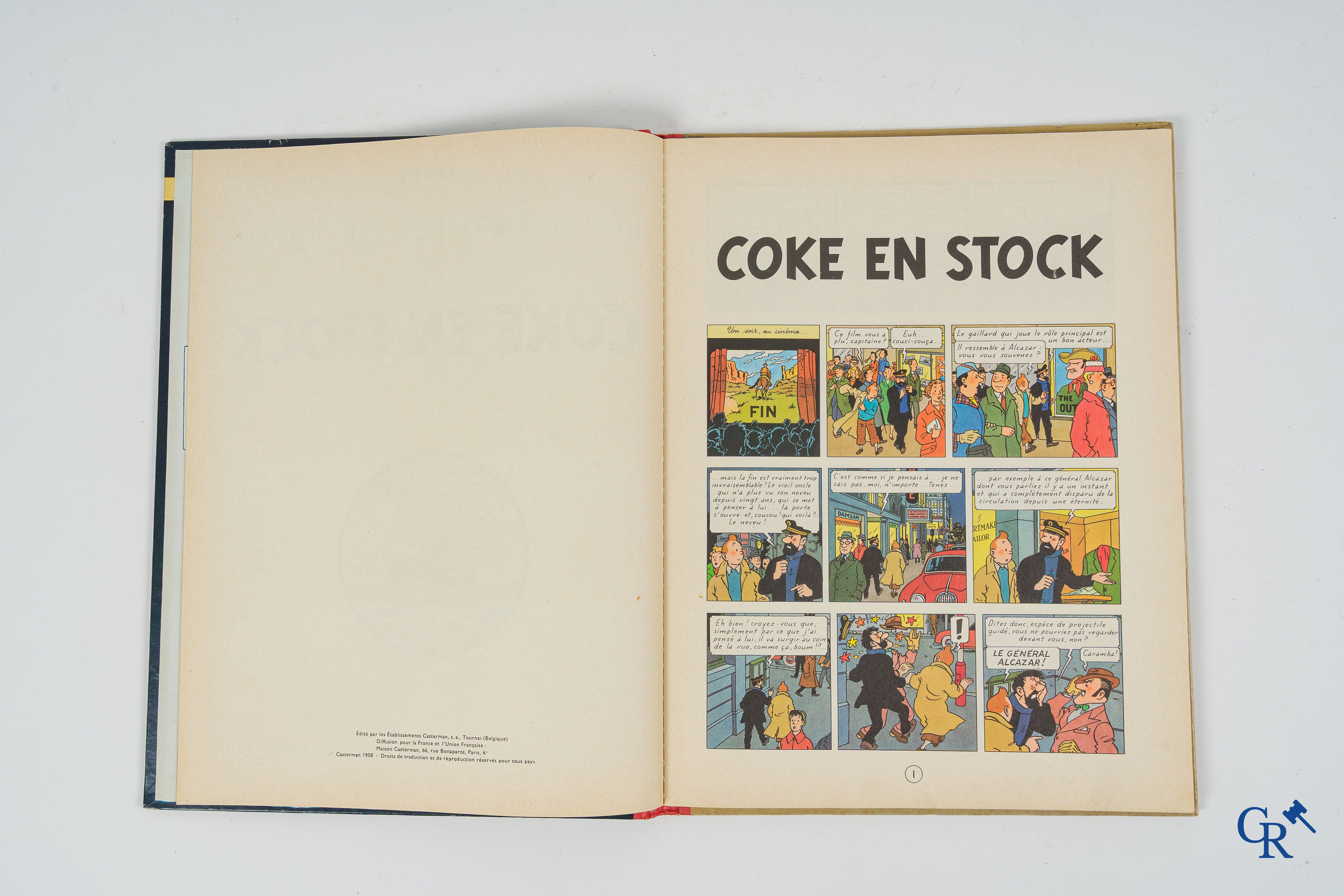 Hergé. Les aventures de Tintin. Kuifje, 2 stripverhalen. "Coke en stock" en "On a marché sur la lune". Casterman.