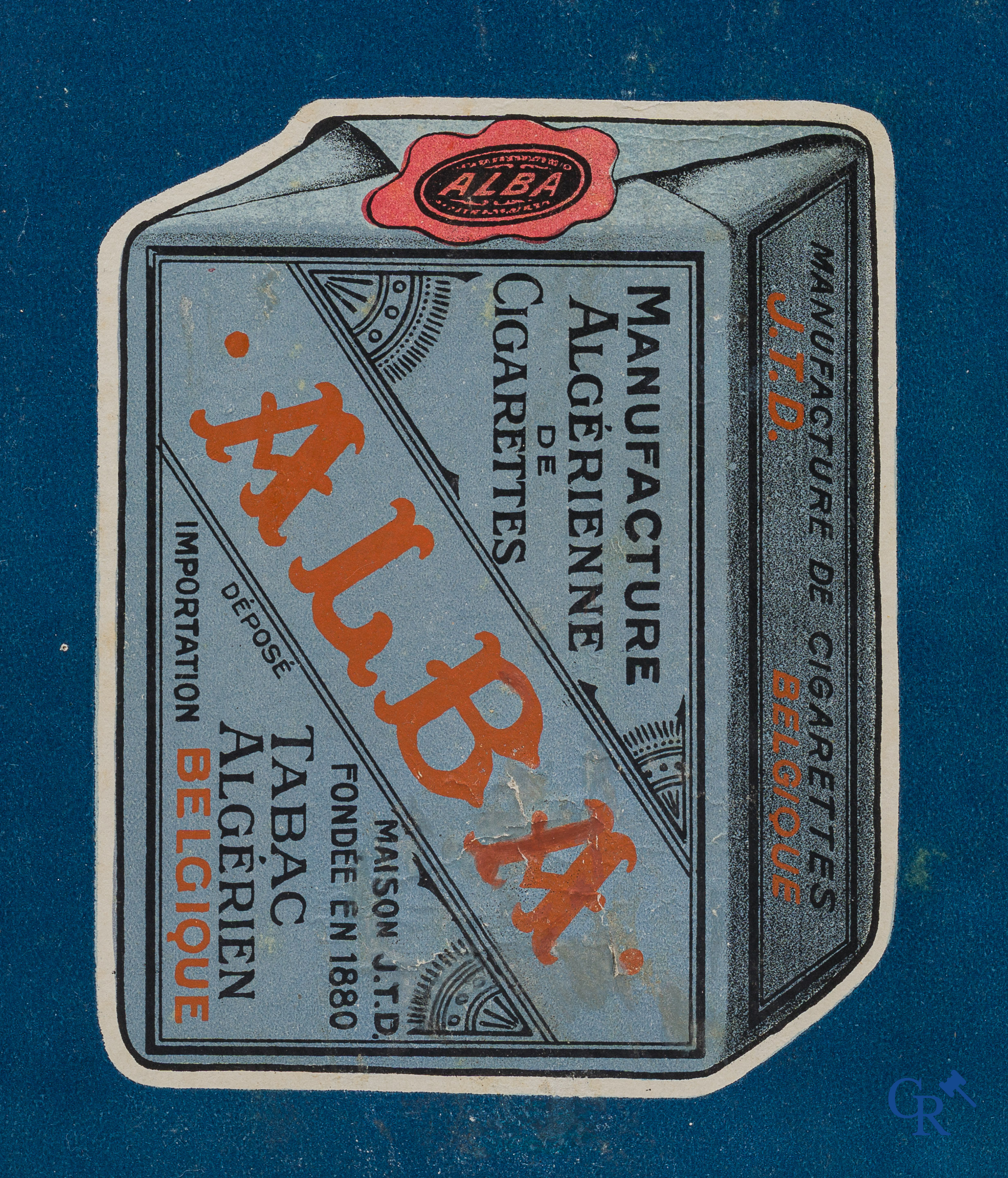 Cigarettes Alba. Originele publiciteitsaffiche voor de Manufacture Algérienne de Cigarettes et Tabac. Circa 1925.