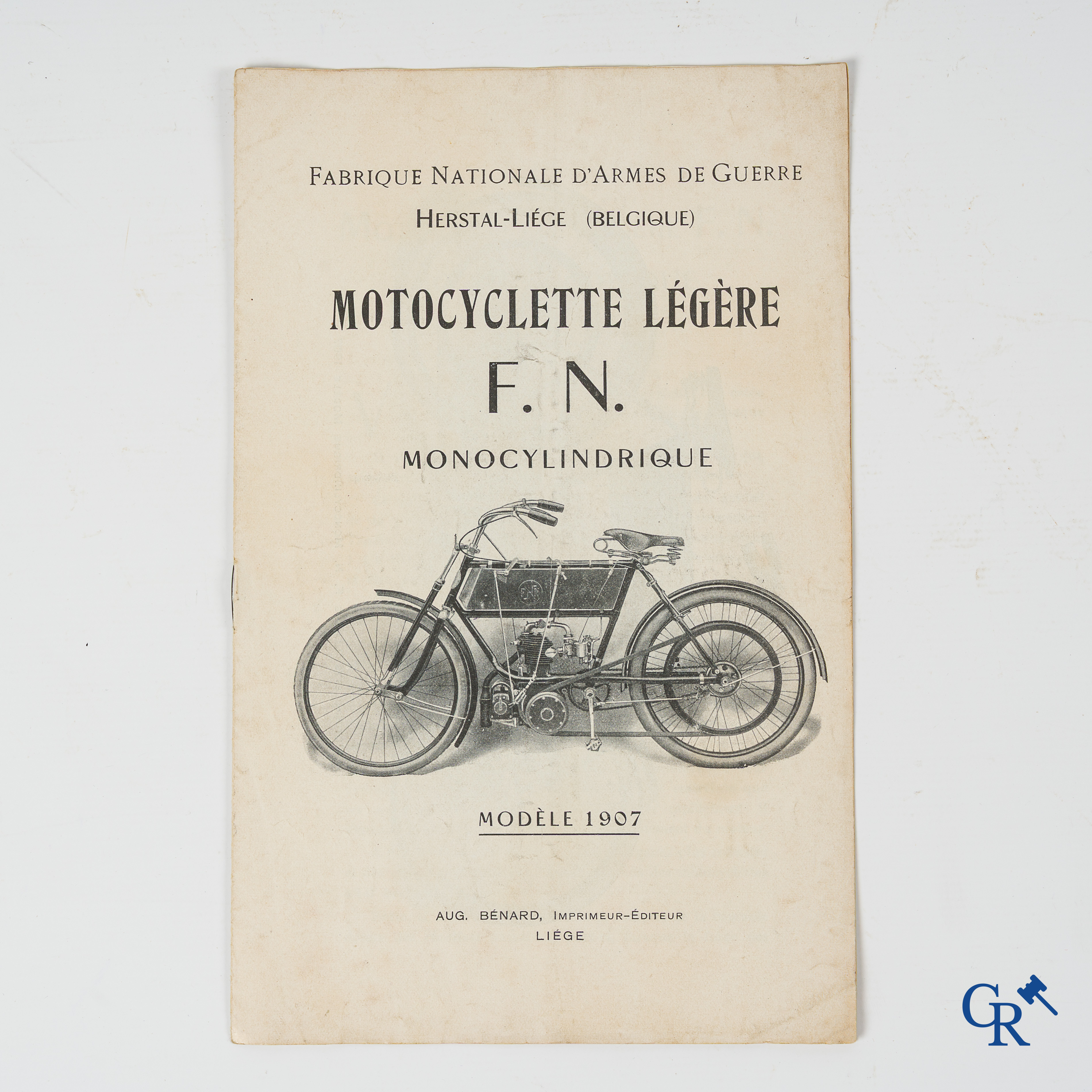 FN. Fabrique Nationale, Luik. Publiciteitsfolder voor de lichte motorfietsen F.N., één cylinder, model 1907.