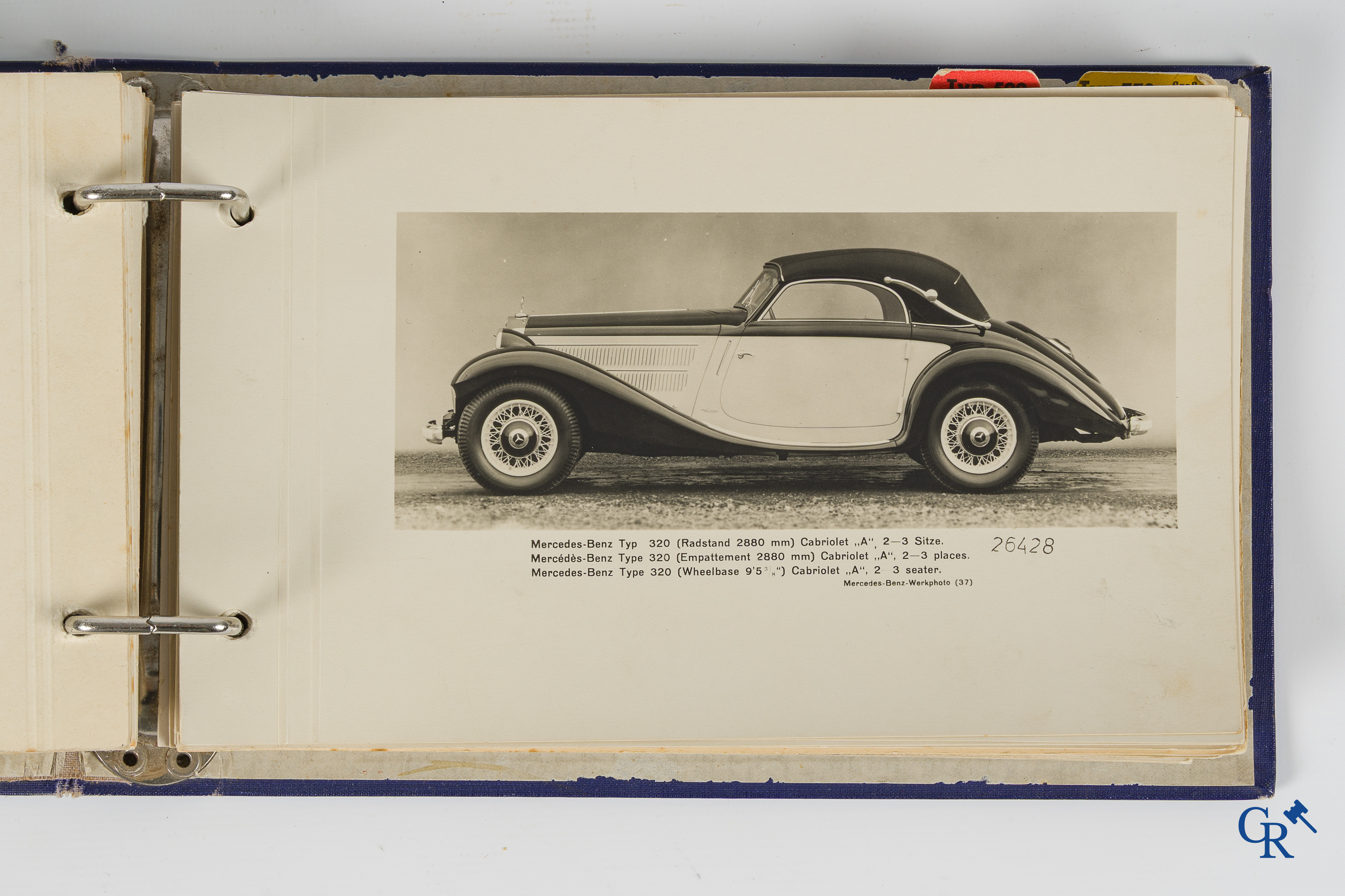 Mercedes-Benz Photodienst. Daimler-Benz A.G. Map met fotocollectie uit 1937. Afdeling Beeldmateriaal, Stuttgart.