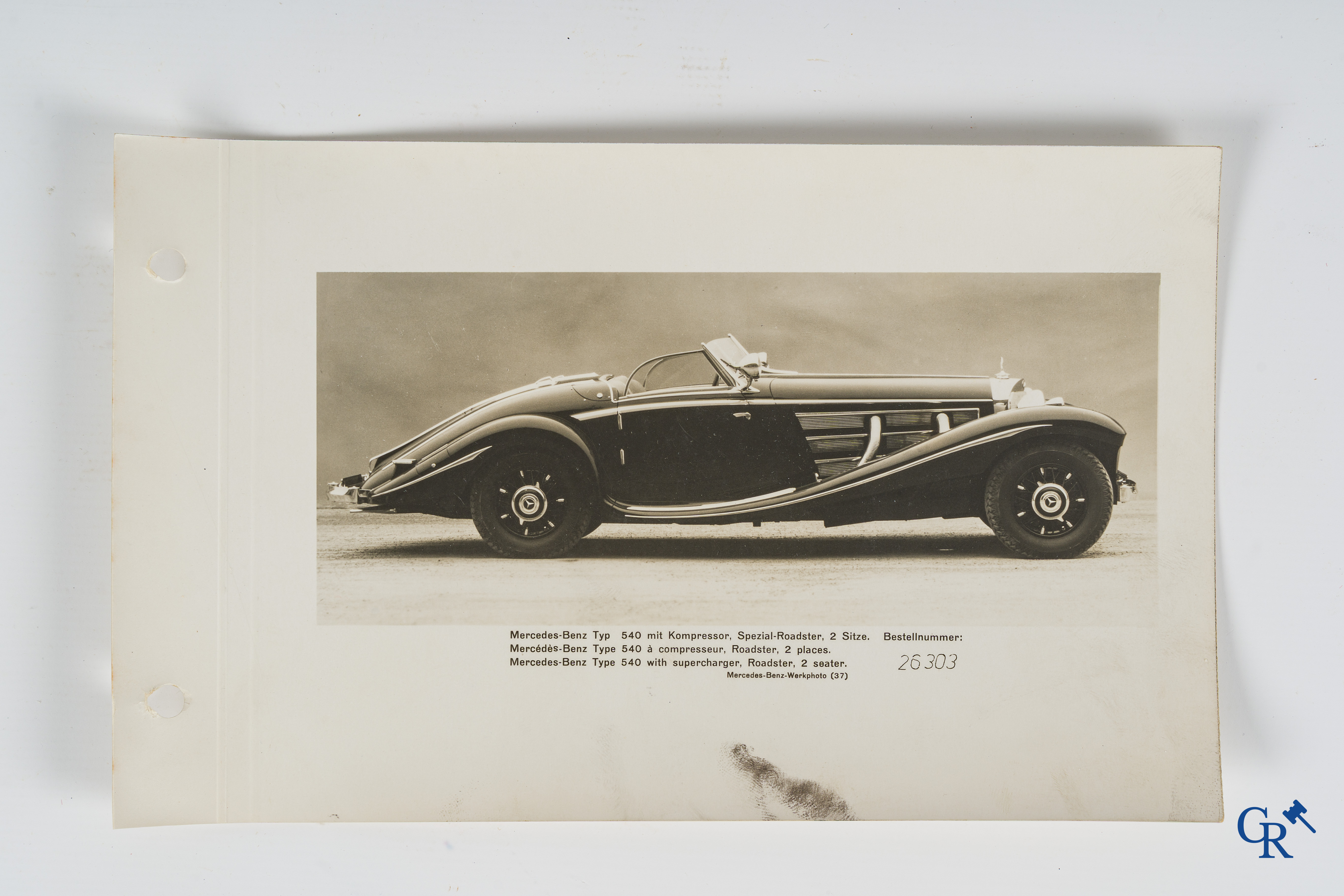Mercedes-Benz Photodienst. Daimler-Benz A.G. Map met fotocollectie uit 1937. Afdeling Beeldmateriaal, Stuttgart.