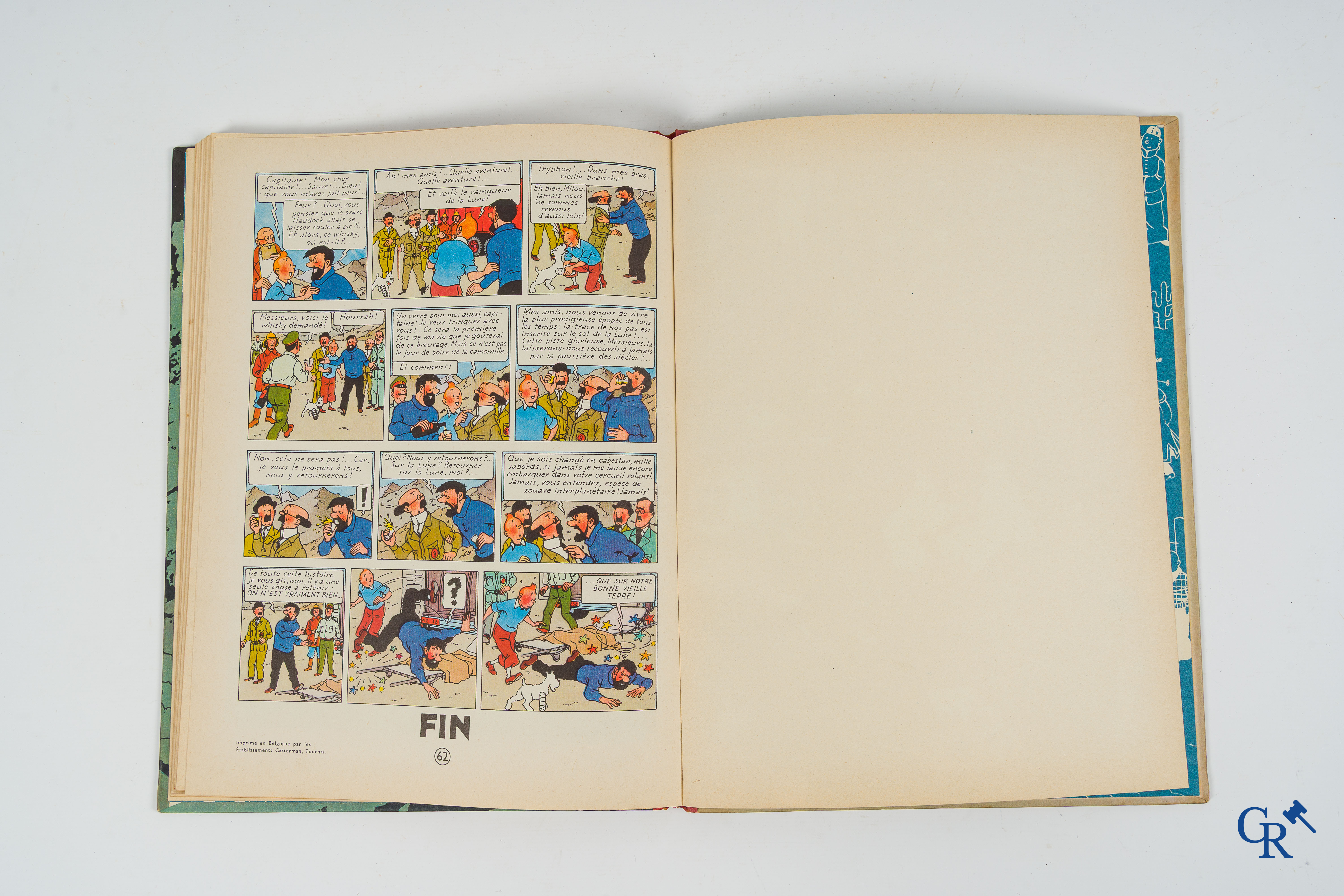 Hergé. Les aventures de Tintin. Kuifje, 2 stripverhalen. "Coke en stock" en "On a marché sur la lune". Casterman.
