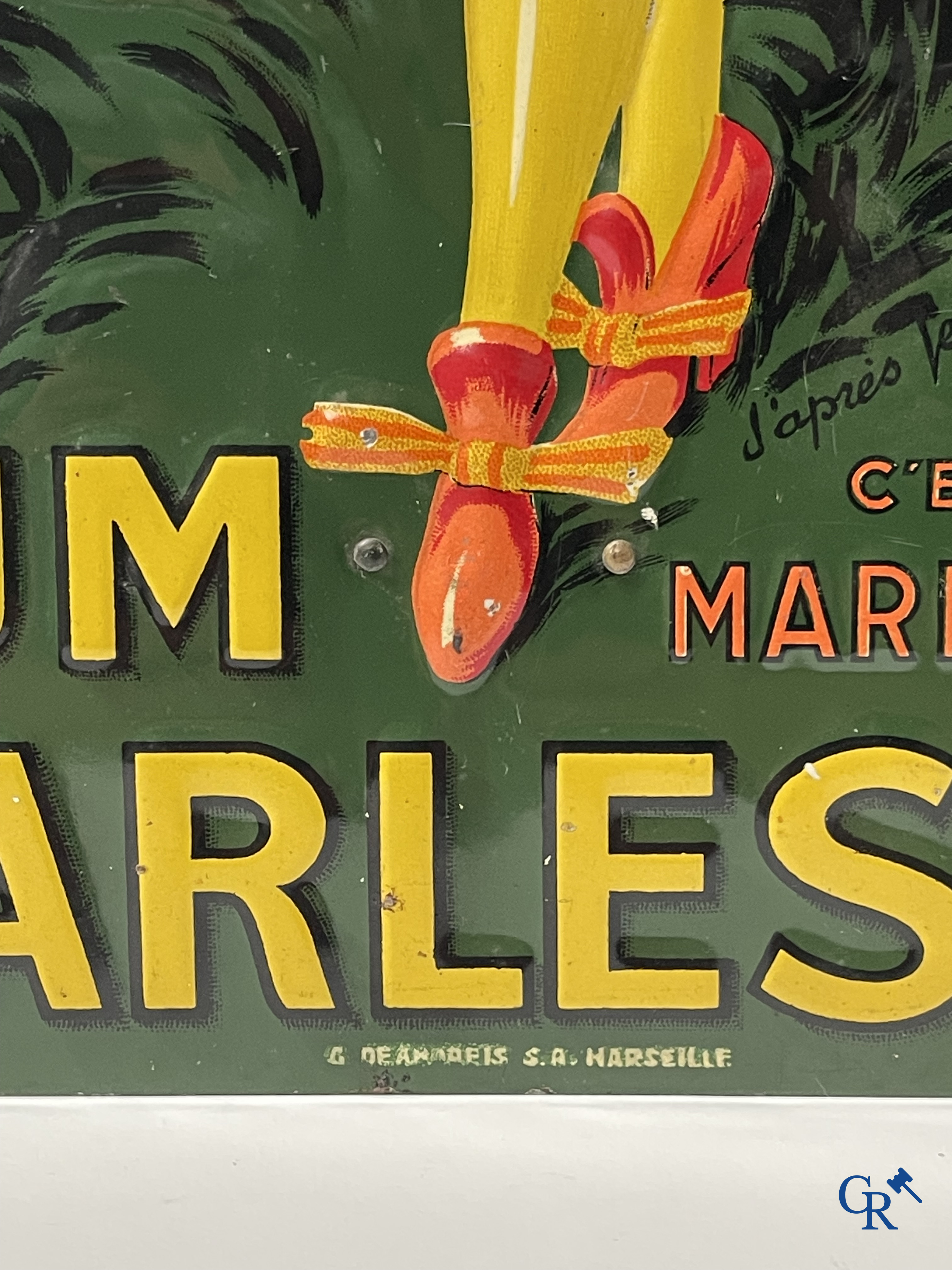 Jean D'Ylen, Publiciteit in bedrukt blik voor Rhum Charleston van Marie Brizard. Jaren '30.