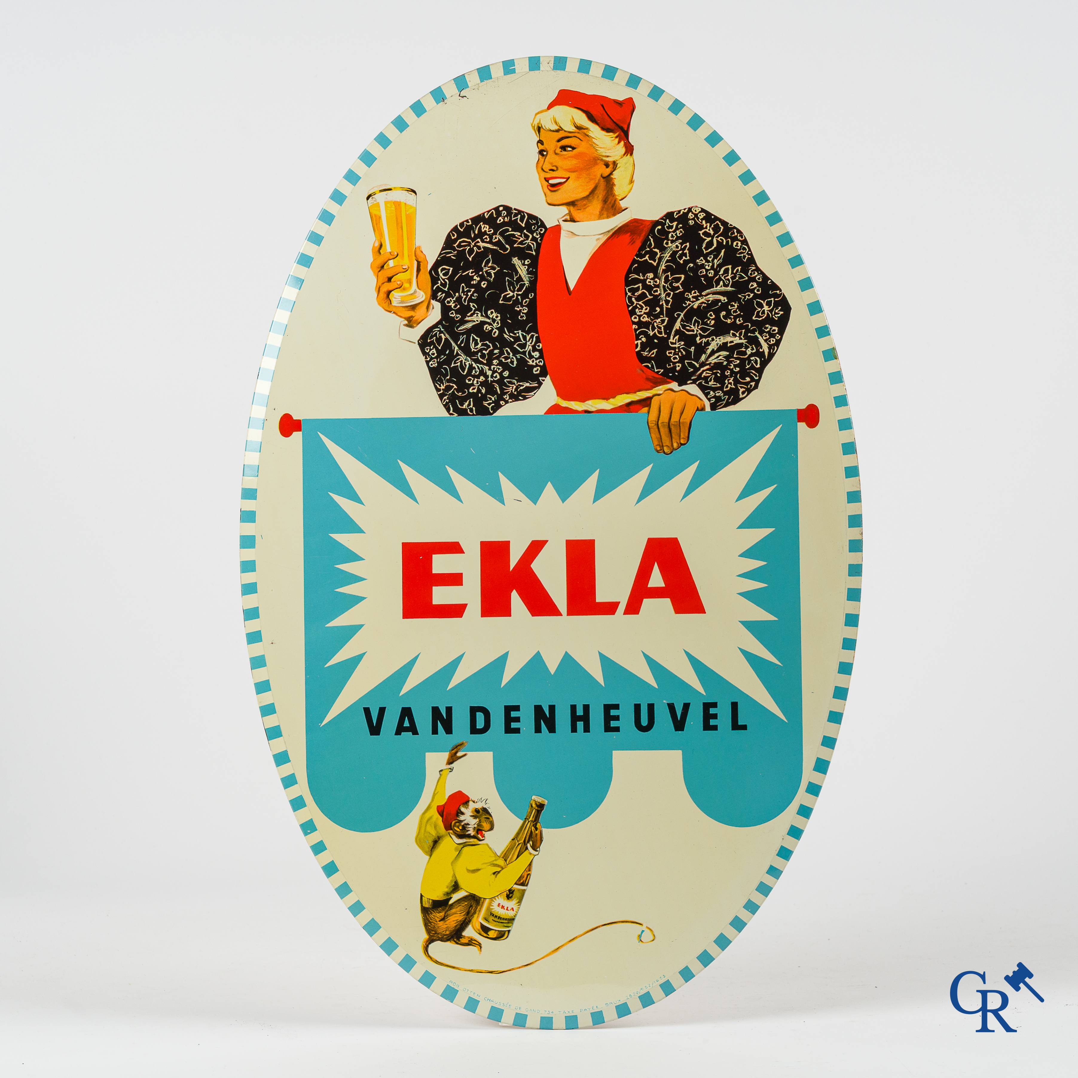 Ekla Vandenheuvel. Mooie publiciteit op blik voor de bieren van Brouwerij Vandenheuvel. 1953.