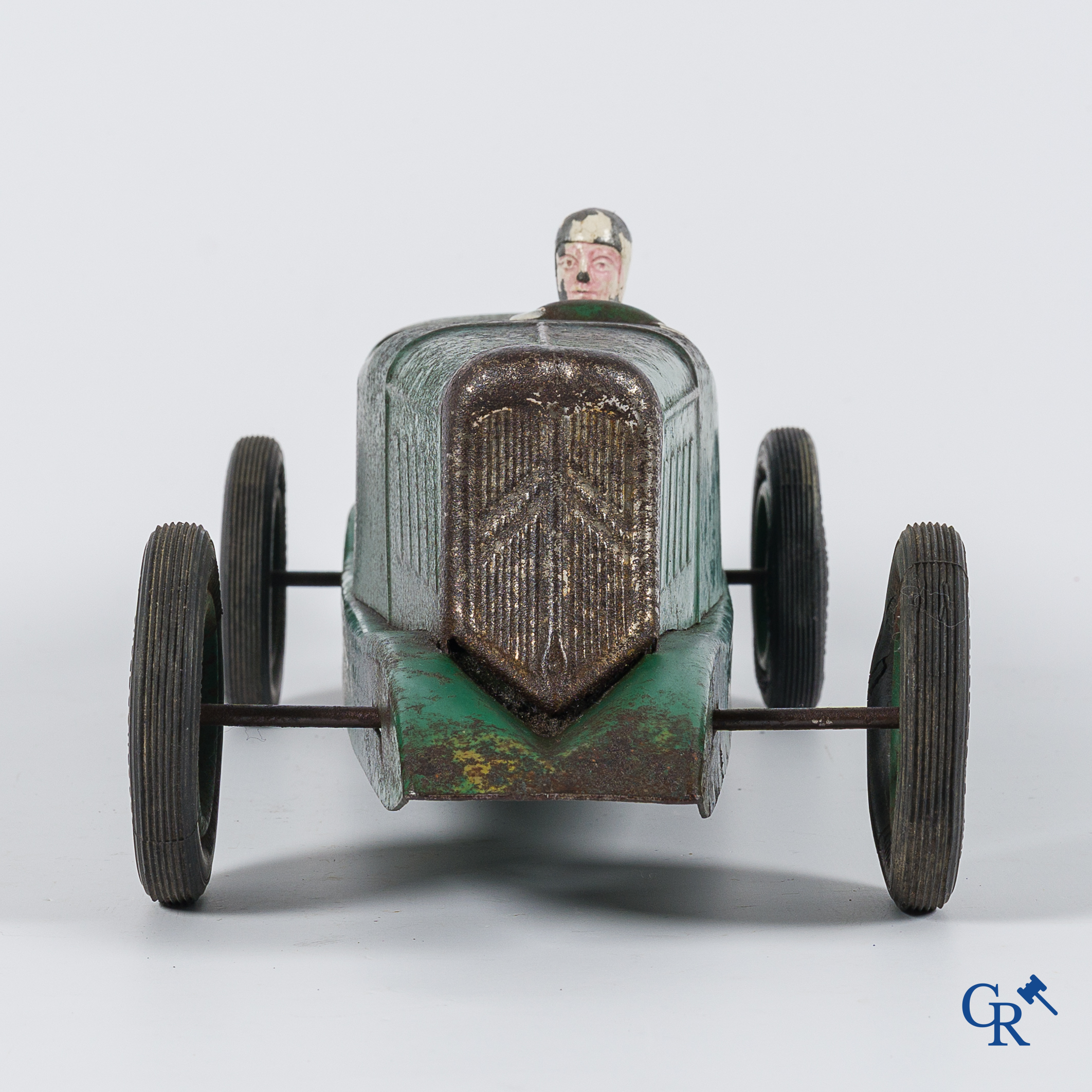 Oud speelgoed. Les Jouets Citroën, Made in France. Speelgoed raceauto in metaal. Jaren '30.