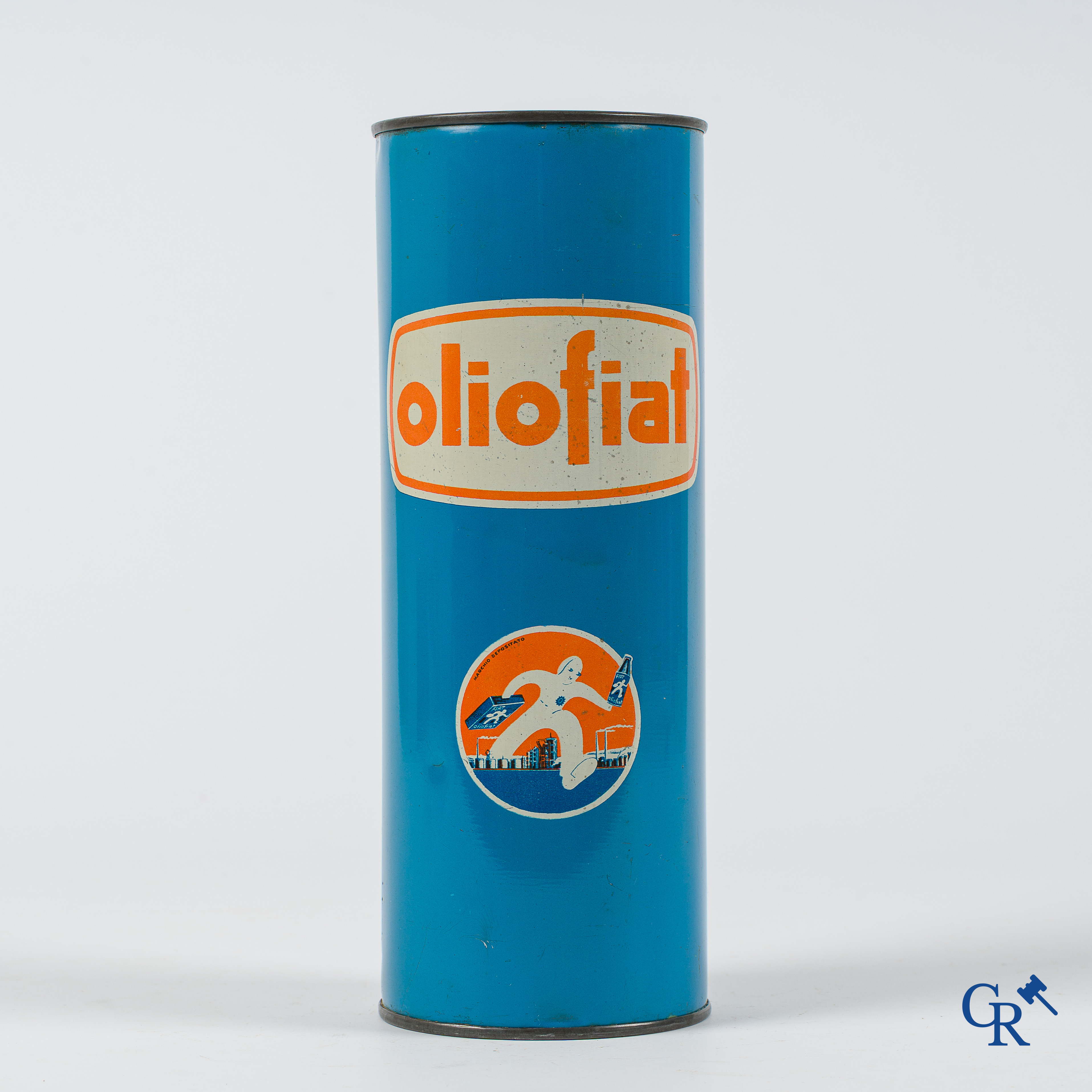 OlioFiat Turijn. Olieblik van het merk Fiat, afdeling smeermiddelen voor auto's.
