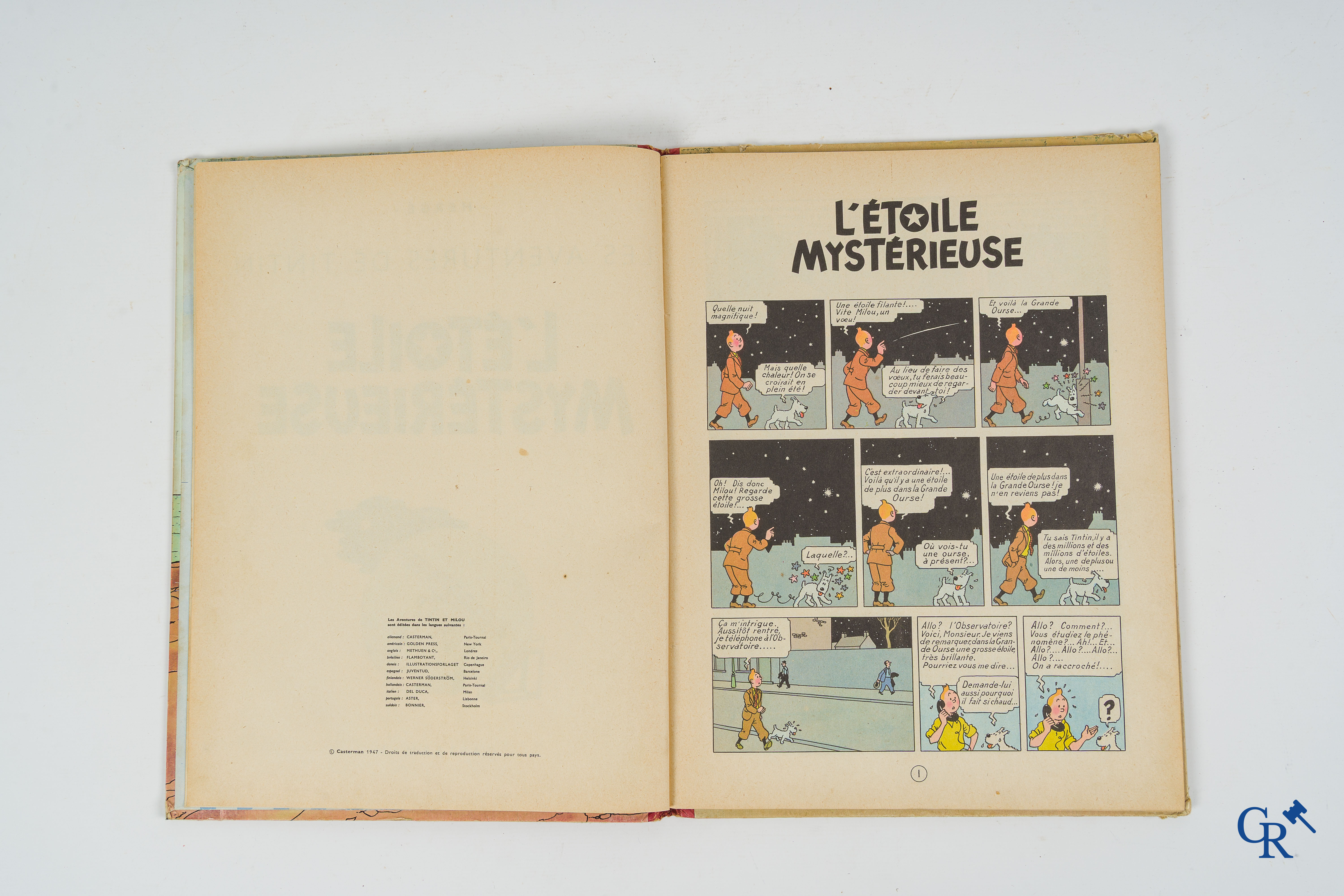 Hergé. Kuifje. Les aventures de Tintin. 2 stripverhalen. "Létoile mysterieuse" en "l'Affaire Tournesol". Casterman.