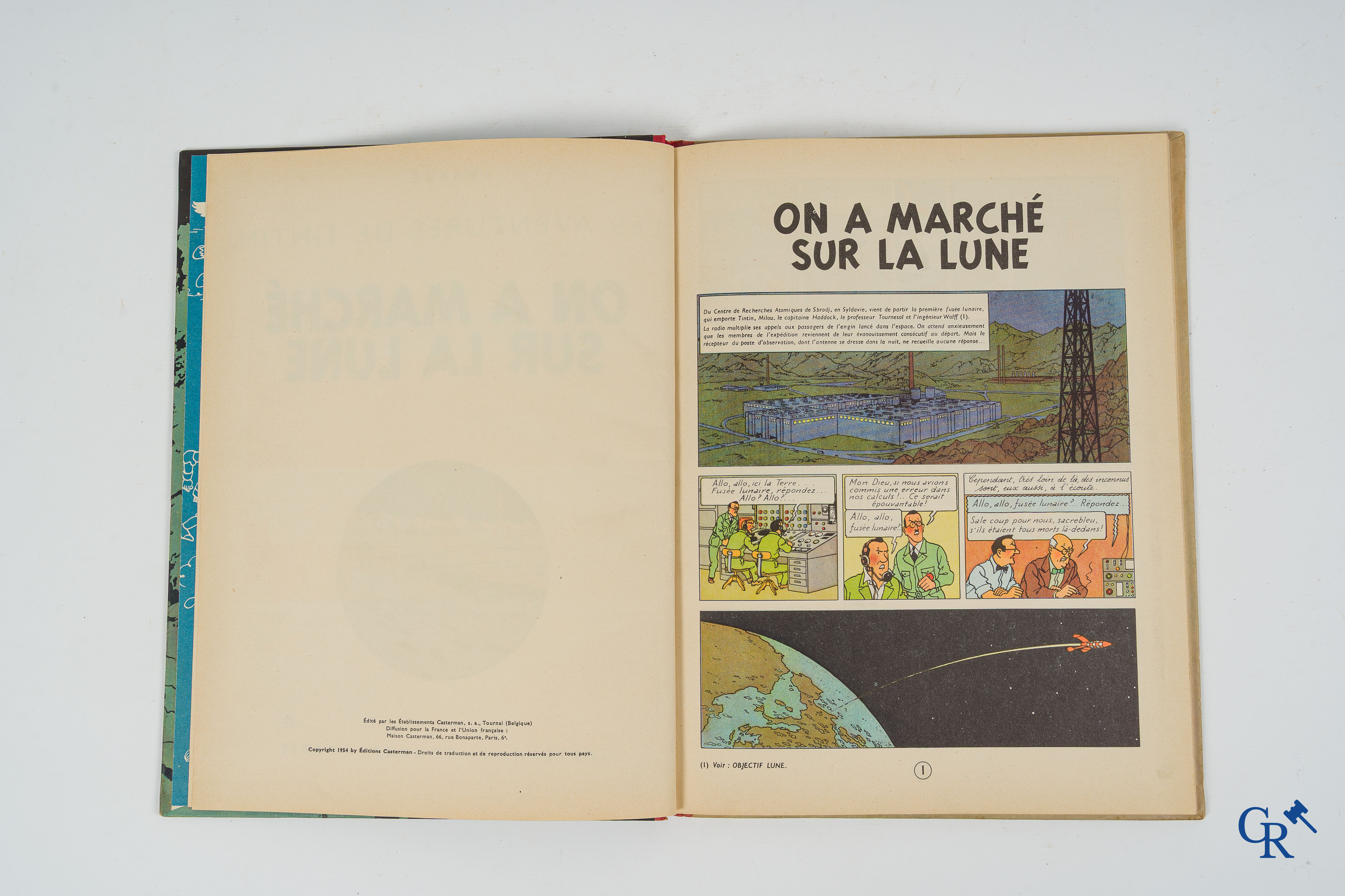 Hergé. Les aventures de Tintin. Kuifje, 2 stripverhalen. "Coke en stock" en "On a marché sur la lune". Casterman.
