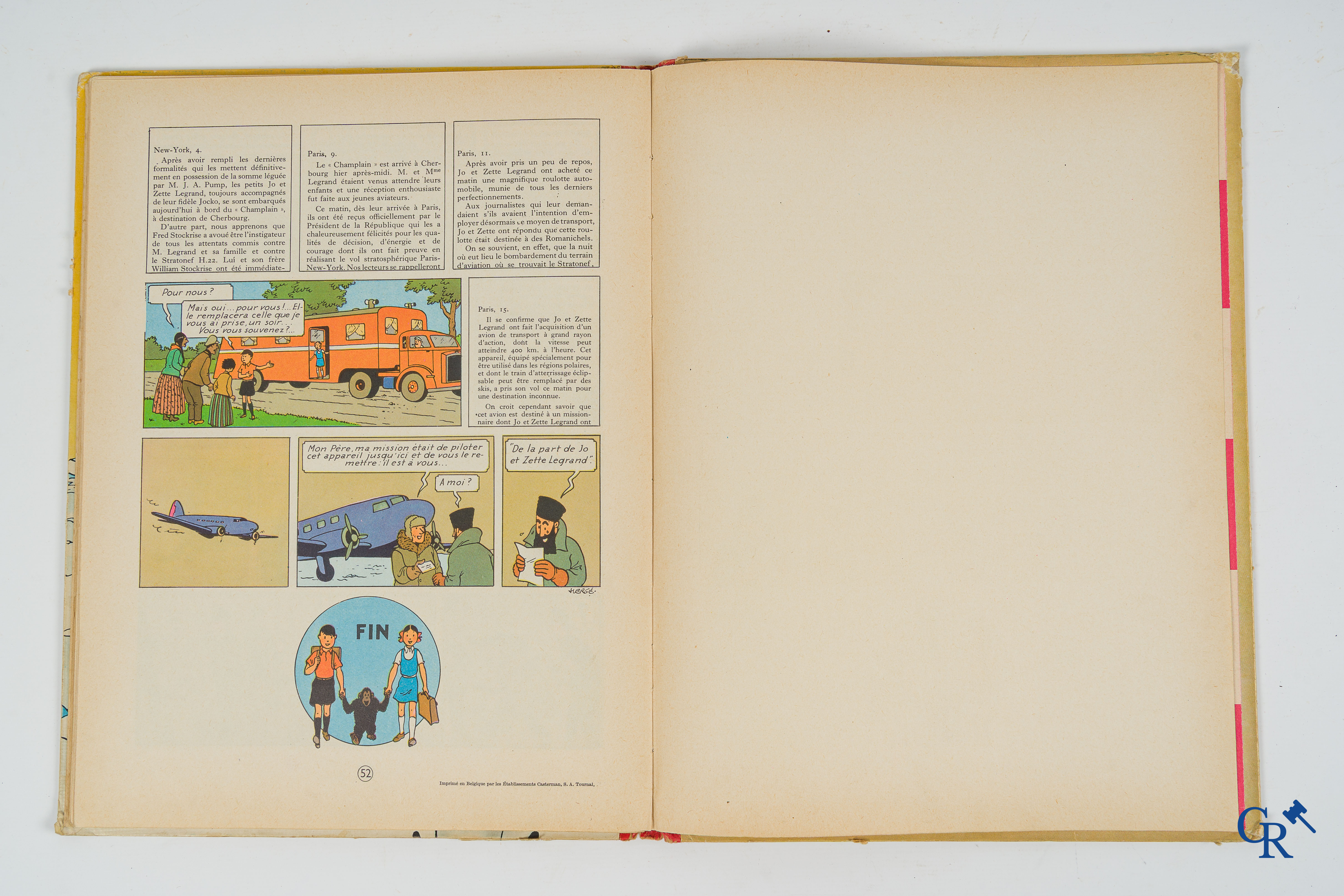 Hergé. Les aventures de Jo, Zette et Jocko (Jo, Suus en Jokko) Destination New-York. Casterman.