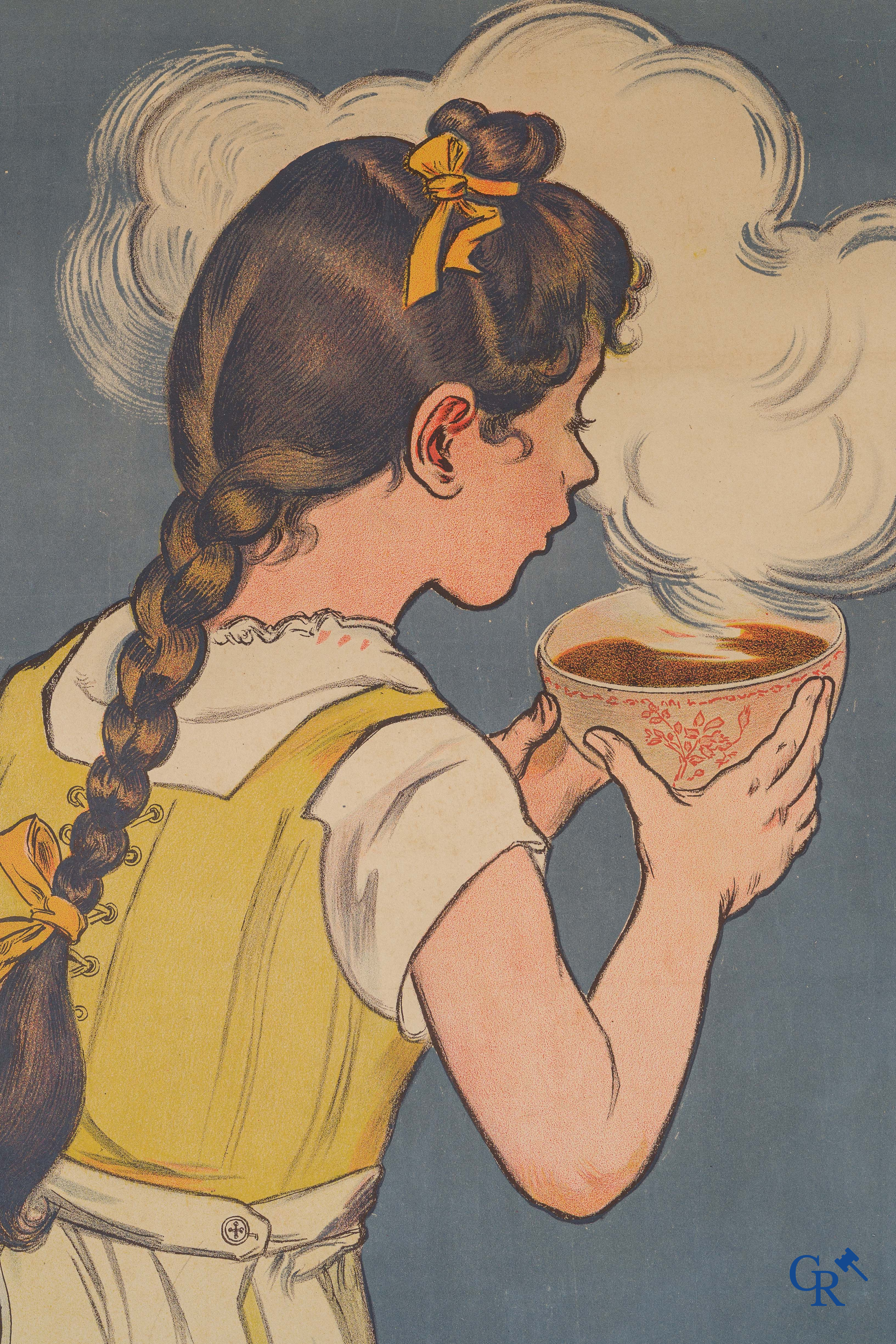 Firmin Bouisset (1859-1925) Zeldzame publiciteitsaffiche voor Maggi. Imprimerie de la Cie, Maggi.