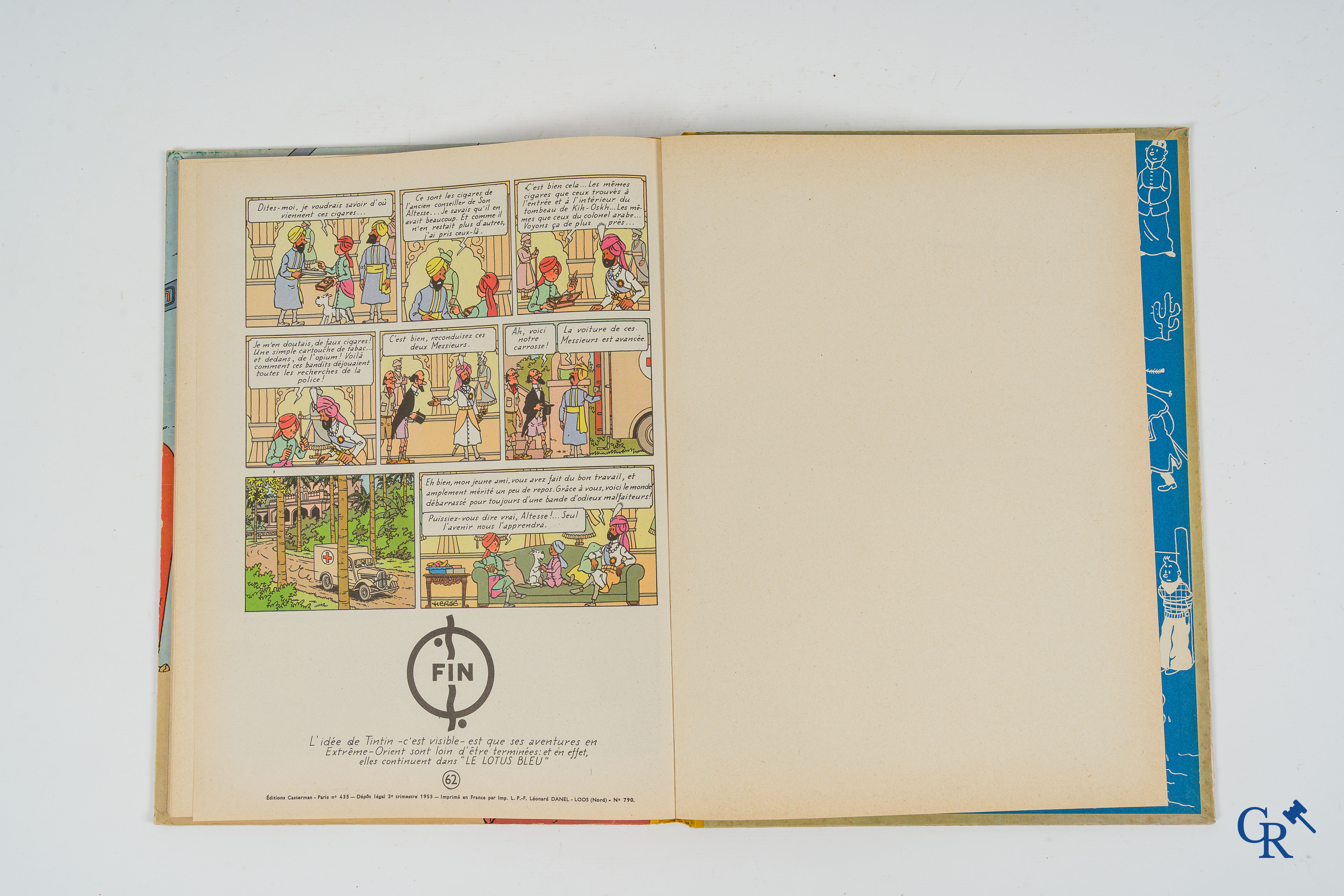 Hergé. Kuifje. Les aventures de Tintin. 2 stripverhalen. "Objectif Lune" en "Les Cigares du Pharaon". Casterman.