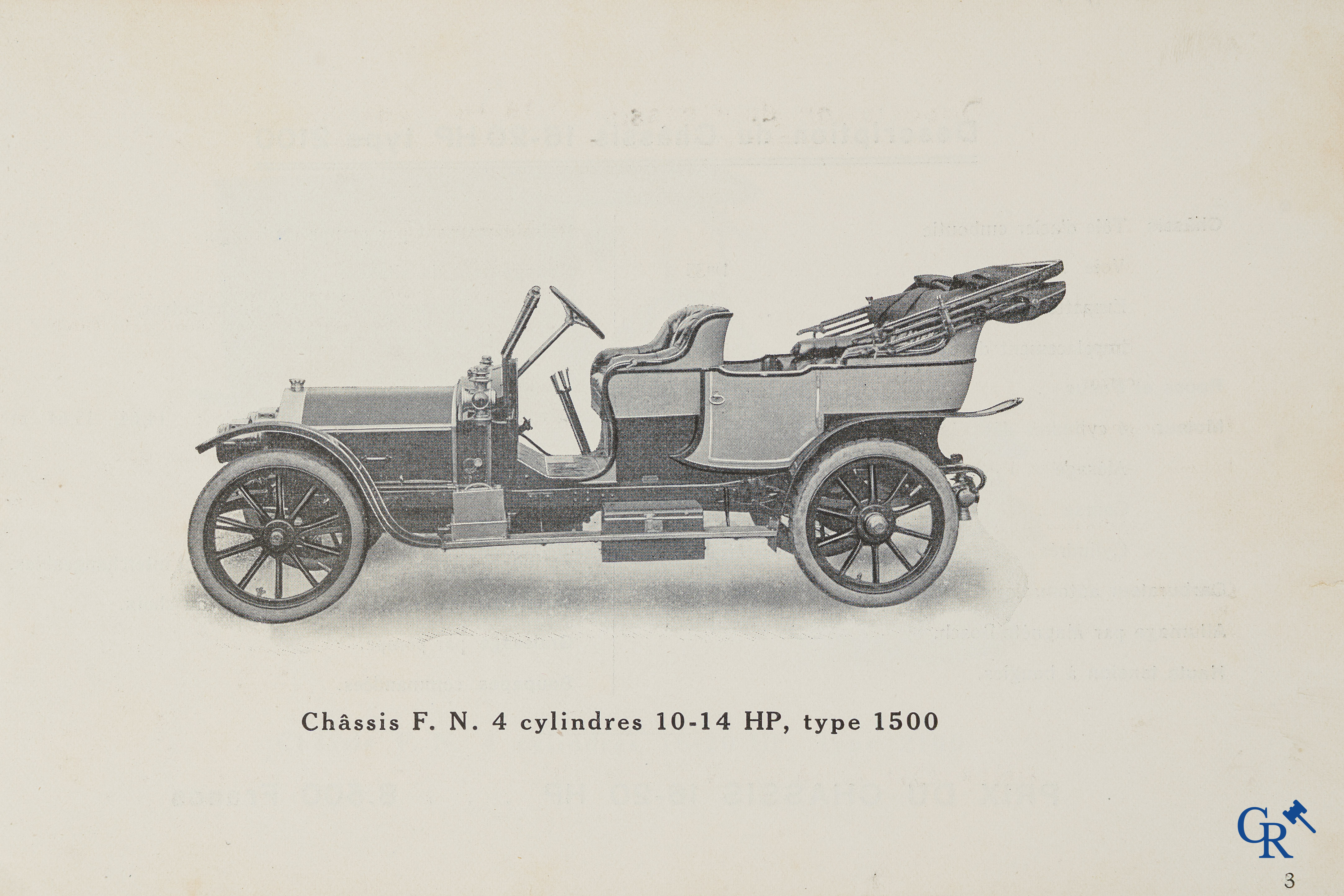 FN. Fabrique Nationale, Publiciteitsfolder voor fietsen, motorfietsen en auto's van F.N. Circa 1910.