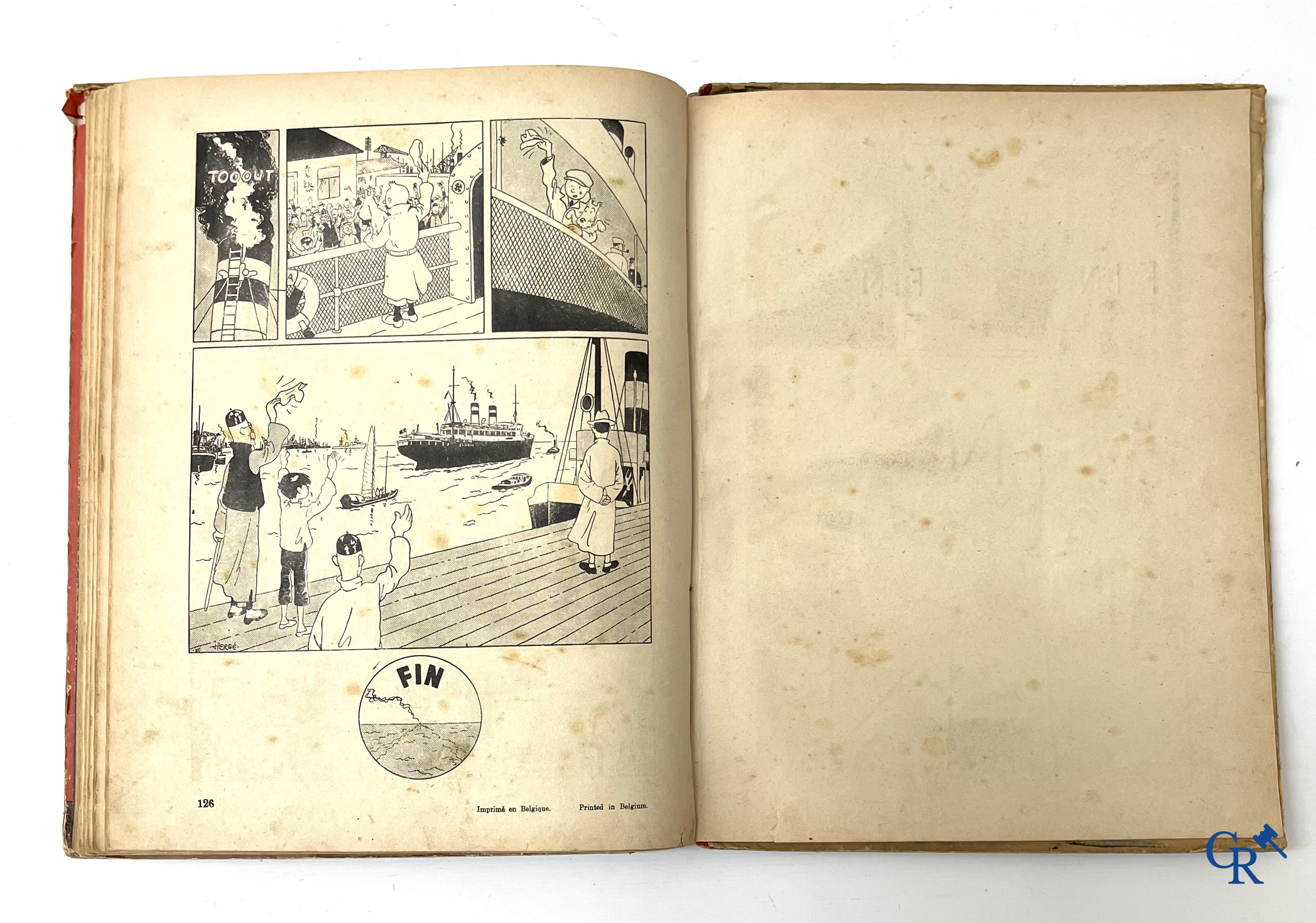 Hergé. 8 oude Kuifjes albums waaronder drukken in zwart-wit.