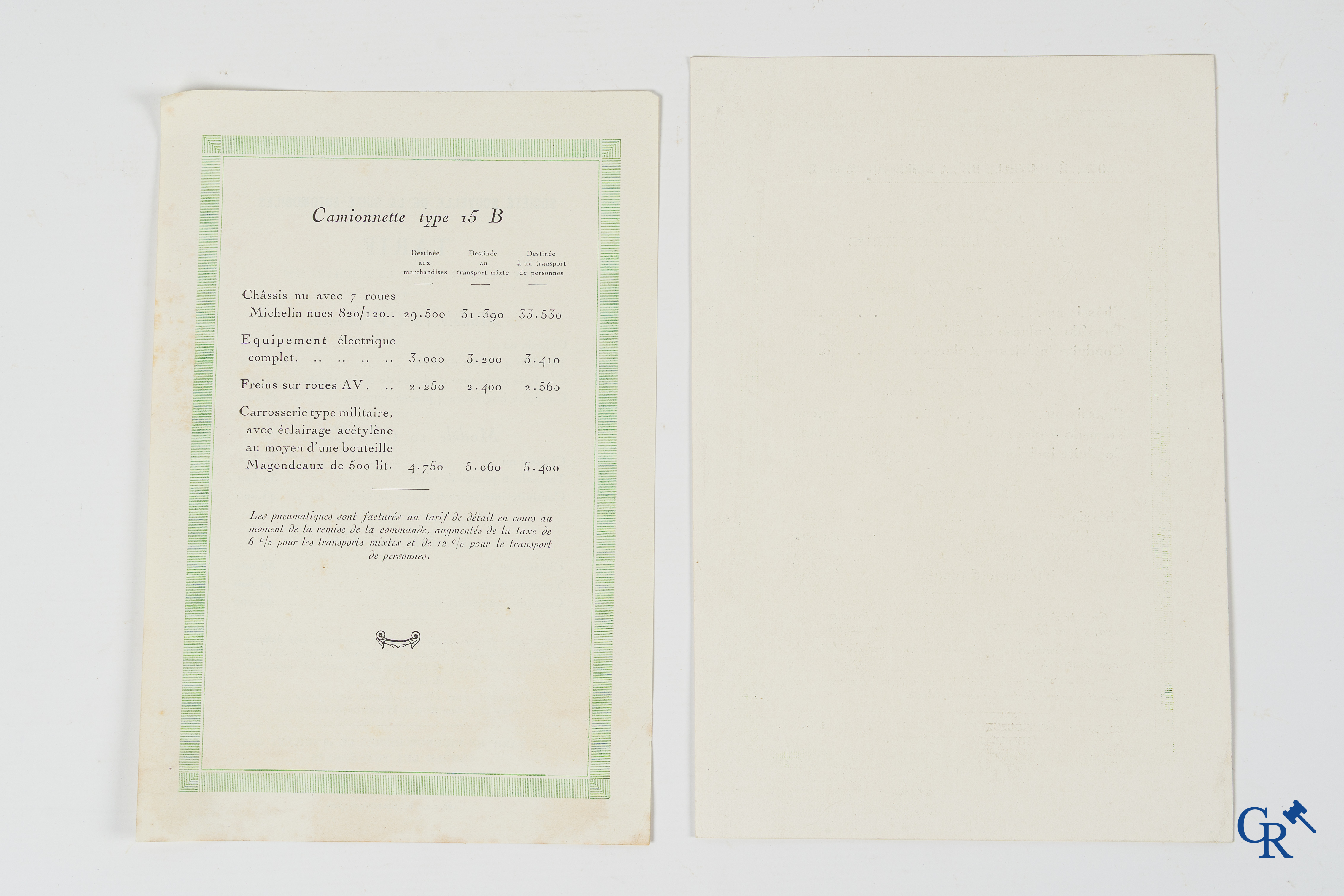 La Buire. Luxe publiciteitsfolder uit 1926 geïllustreerd door Géo Gaumet en 2 prijslijsten uit 1924 en 1926.