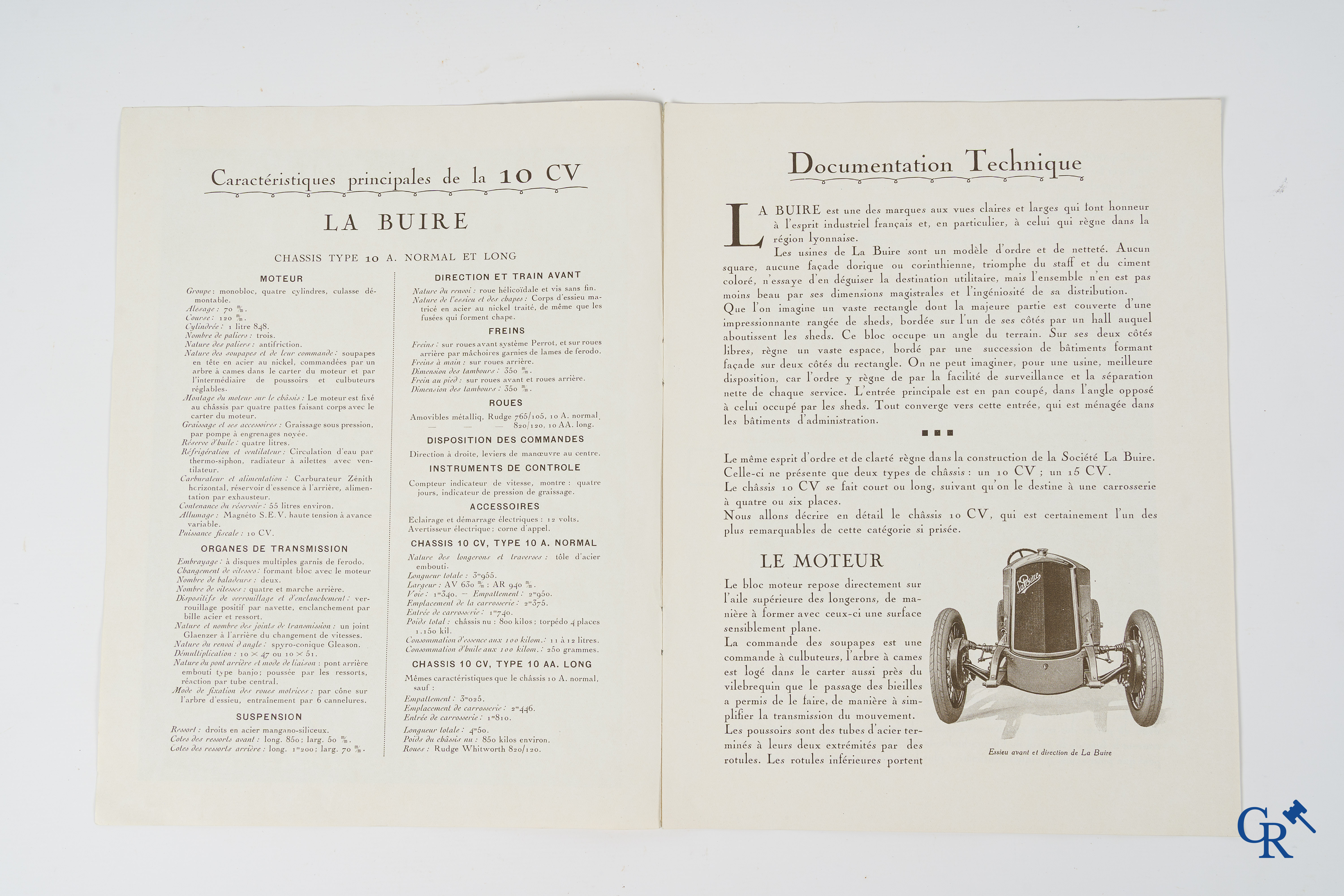 La Buire. Luxe publiciteitsfolder uit 1926 geïllustreerd door Géo Gaumet en 2 prijslijsten uit 1924 en 1926.