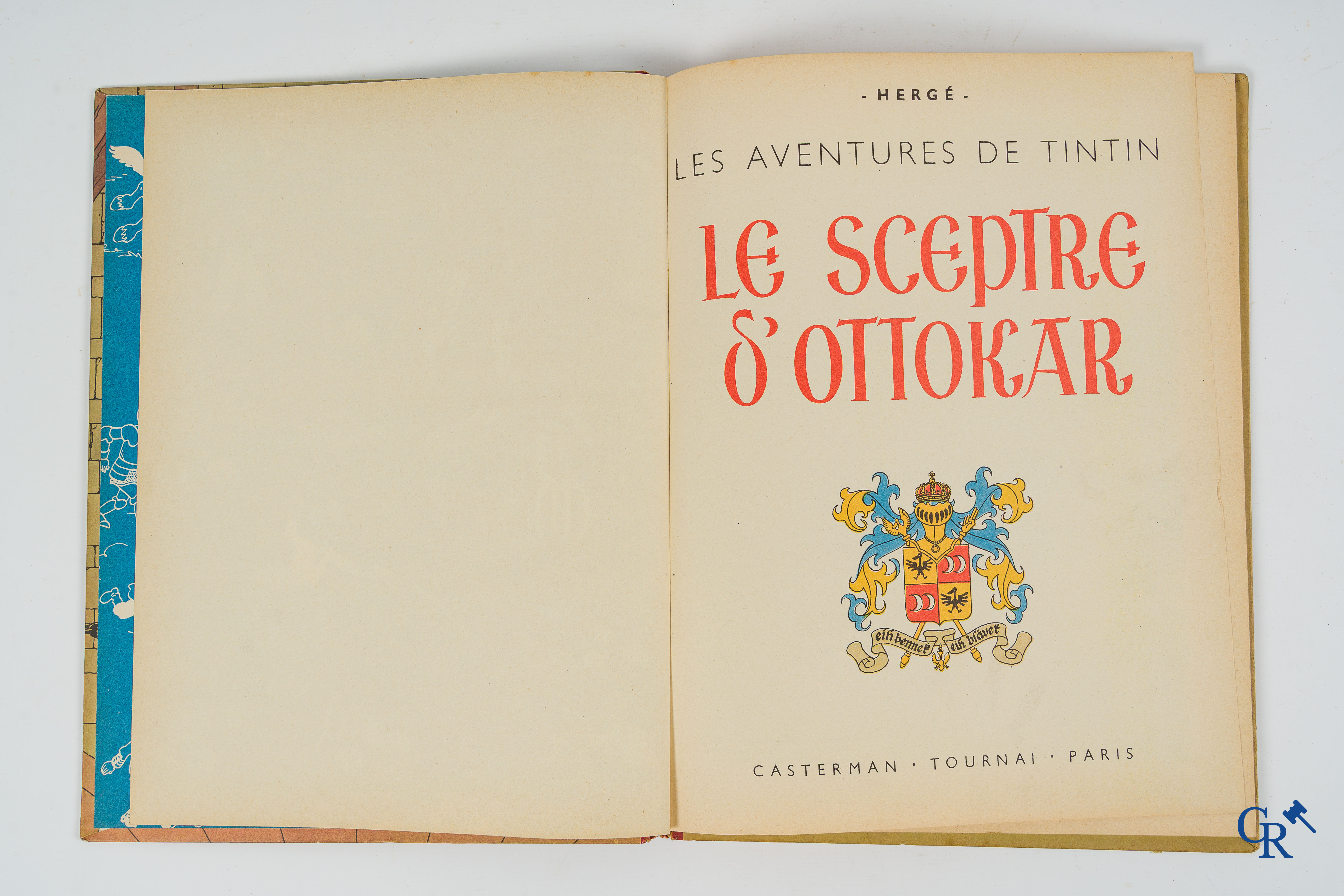 Hergé. Kuifje. Les aventures de Tintin. Le Sceptre d'Ottokar. Stripverhaal. Casterman 1947. Imprimé en Belgique.