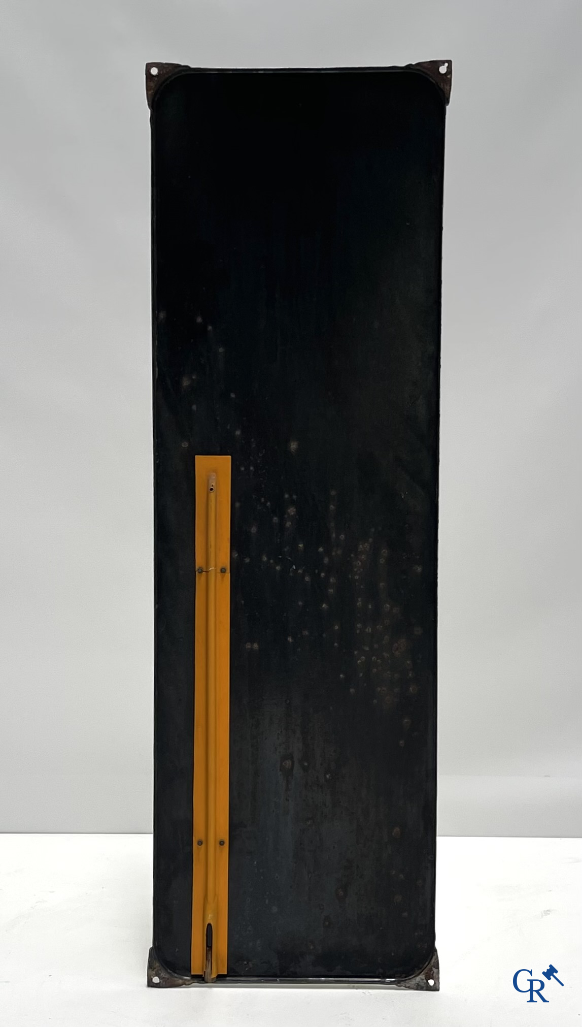 Bougies Eyquem, emaille reclamebord met ingewerkte thermometer. 60'er jaren.