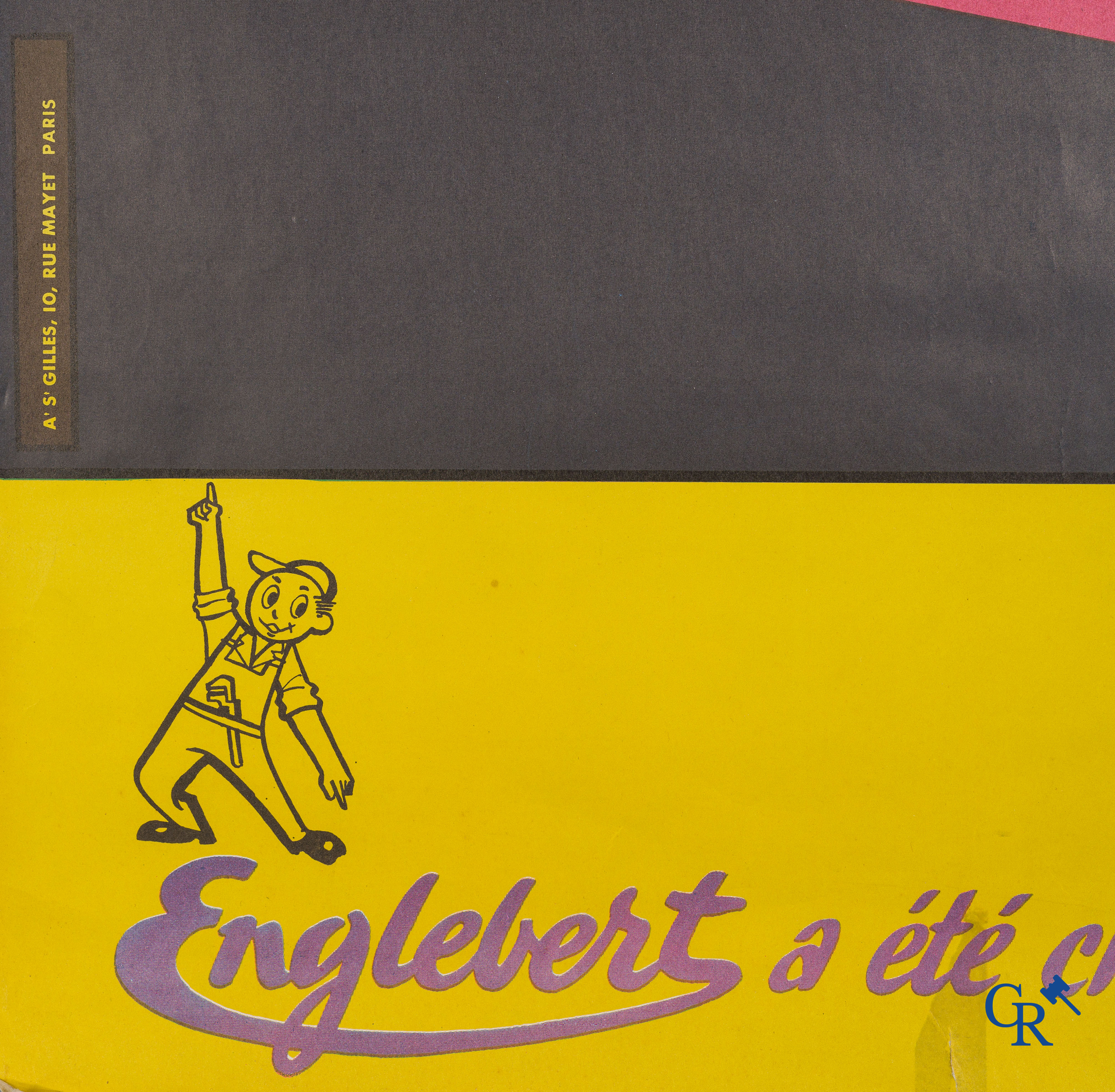 Cyclomoteurs Paloma. Jaren '60  affiche voor bromfietsen. Affiche gedrukt in samenwerking met Englebert banden en Motul.