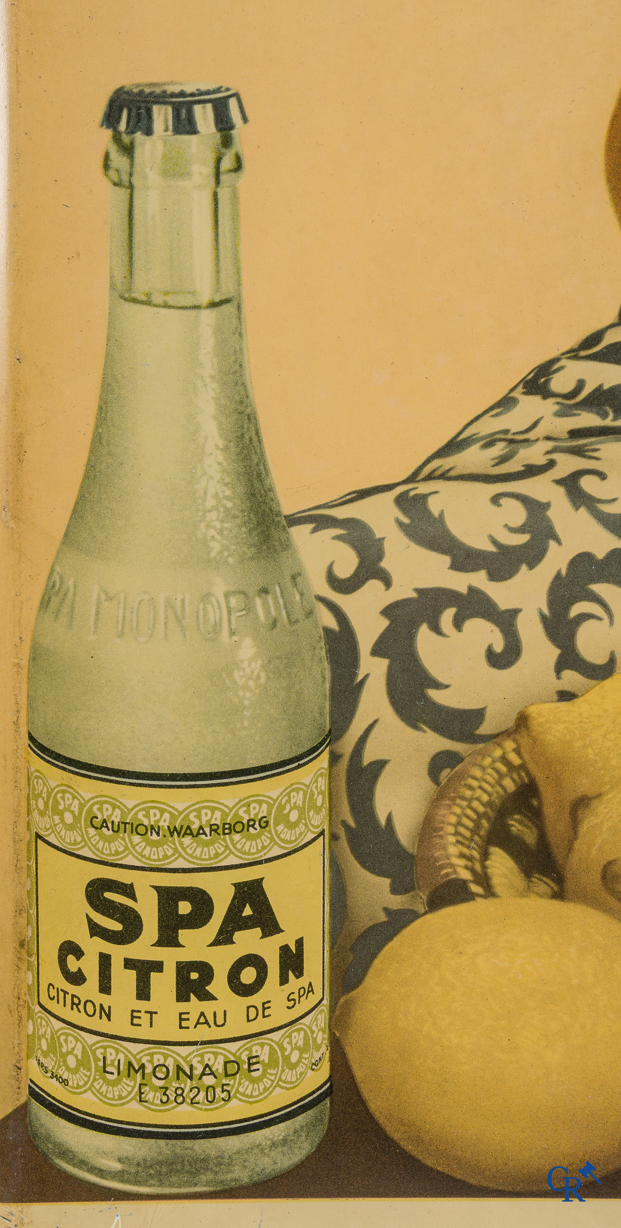 Spa, Publiciteit op blik voor Spa Citron. Etabl. Schuybroeck Anvers, 1954. 