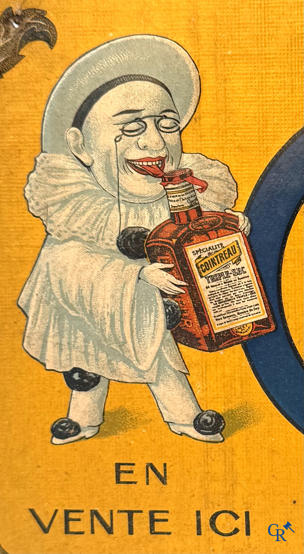 Liqueur Cointreau, Publiciteit gedrukt op hard karton voor Cointreau triple-sec. Jaren 20.