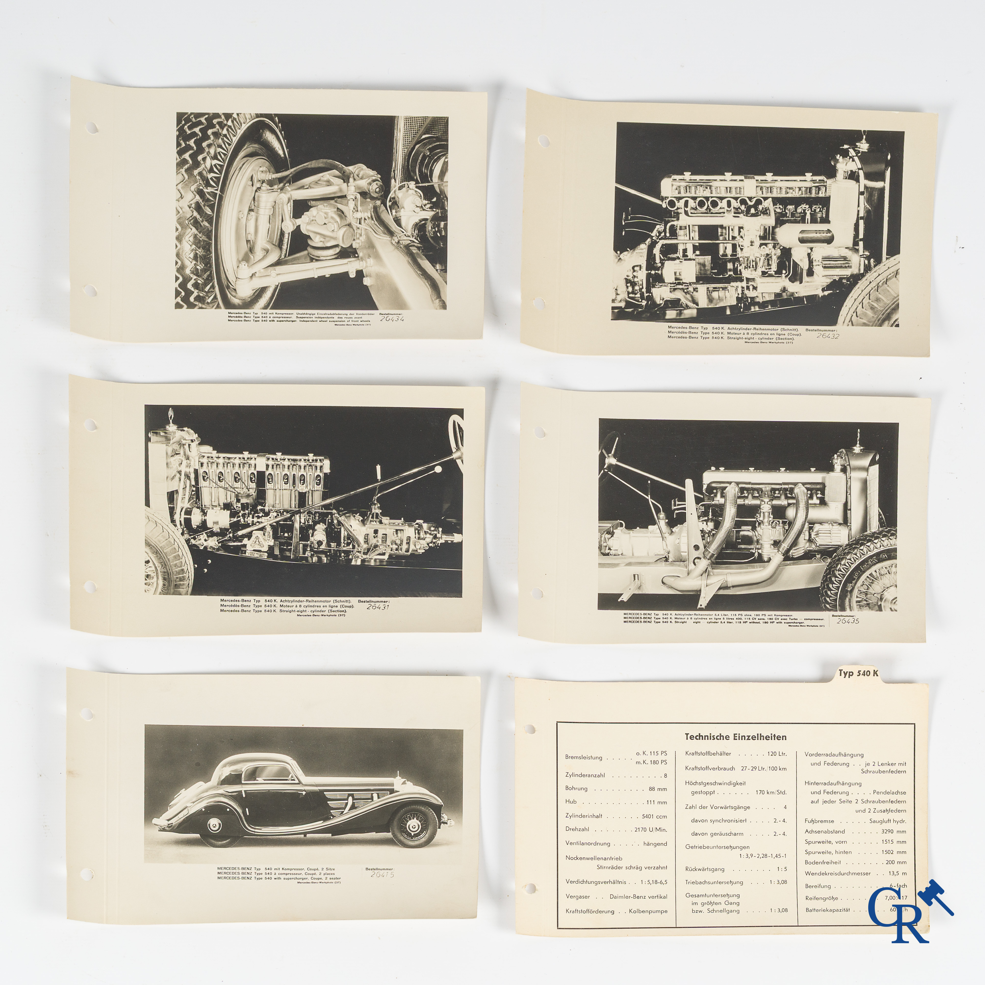 Mercedes-Benz Photodienst. Daimler-Benz A.G. Map met fotocollectie uit 1937. Afdeling Beeldmateriaal, Stuttgart.