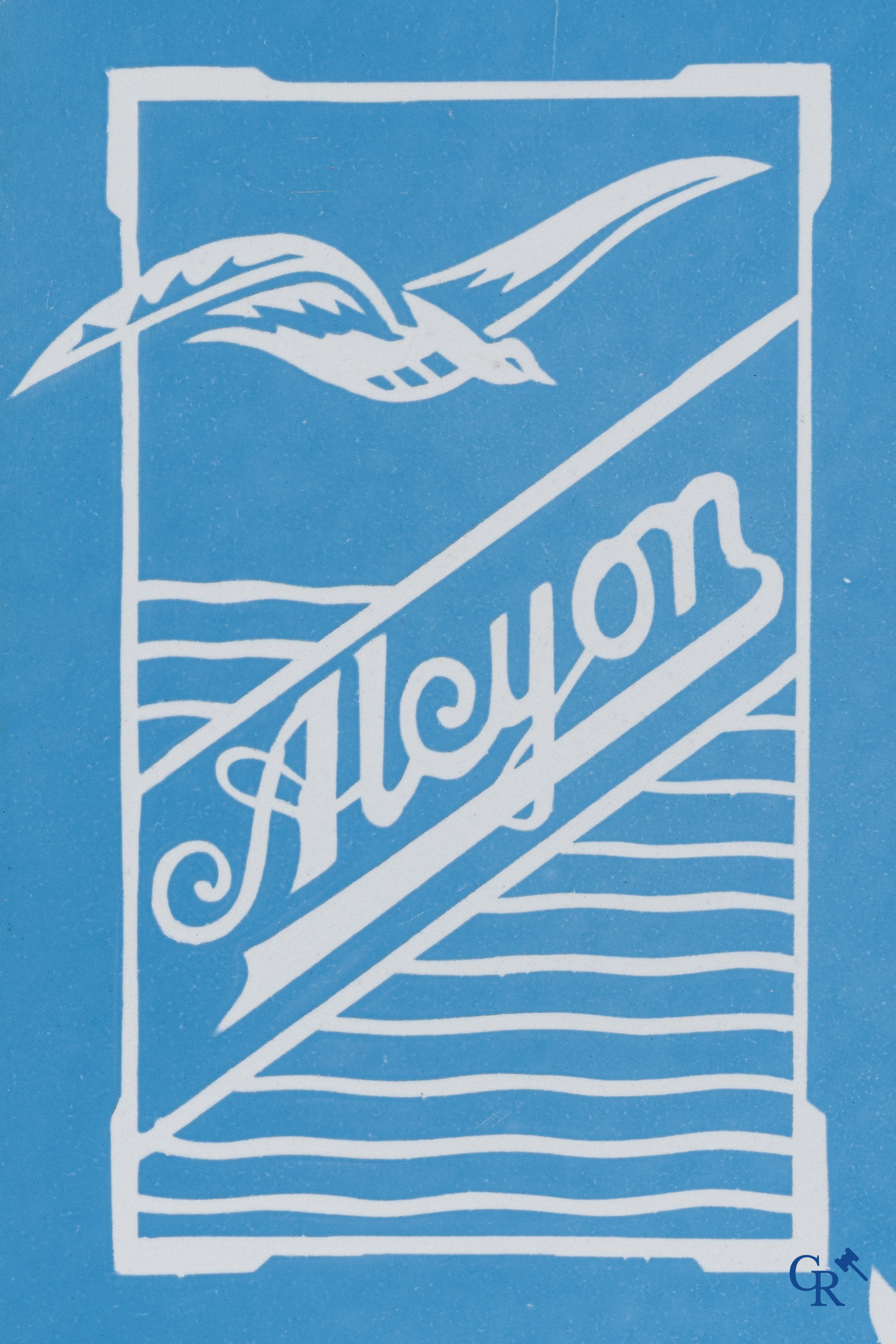 Cycles Alcyon, dubbelzijdig emaille reclamebord voor het franse fietsenmerk Alcyon.