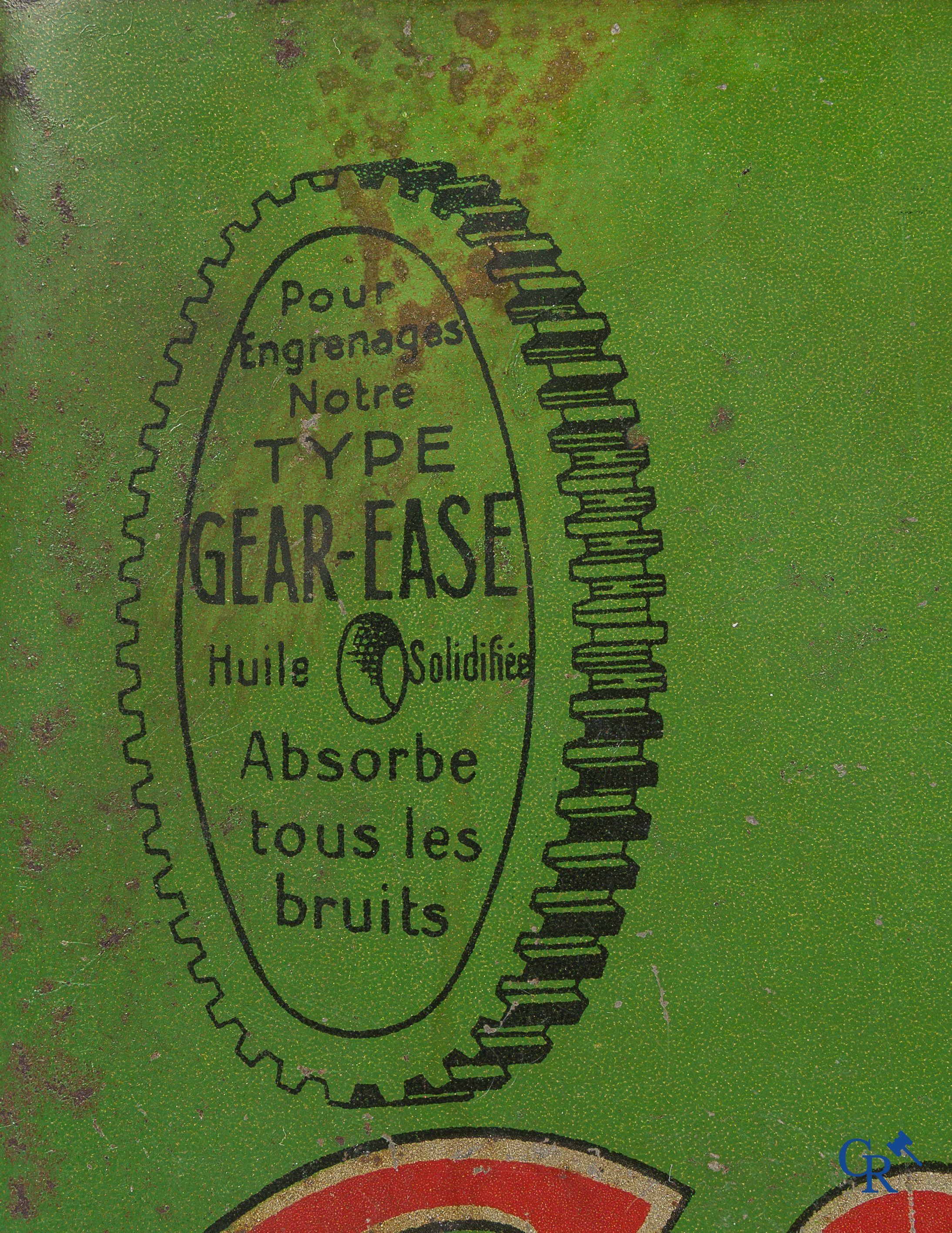 Castrol, Huile pour Moteurs. Schenkkan en olieblik voor Castrol motor olie. Frankrijk, jaren '30.