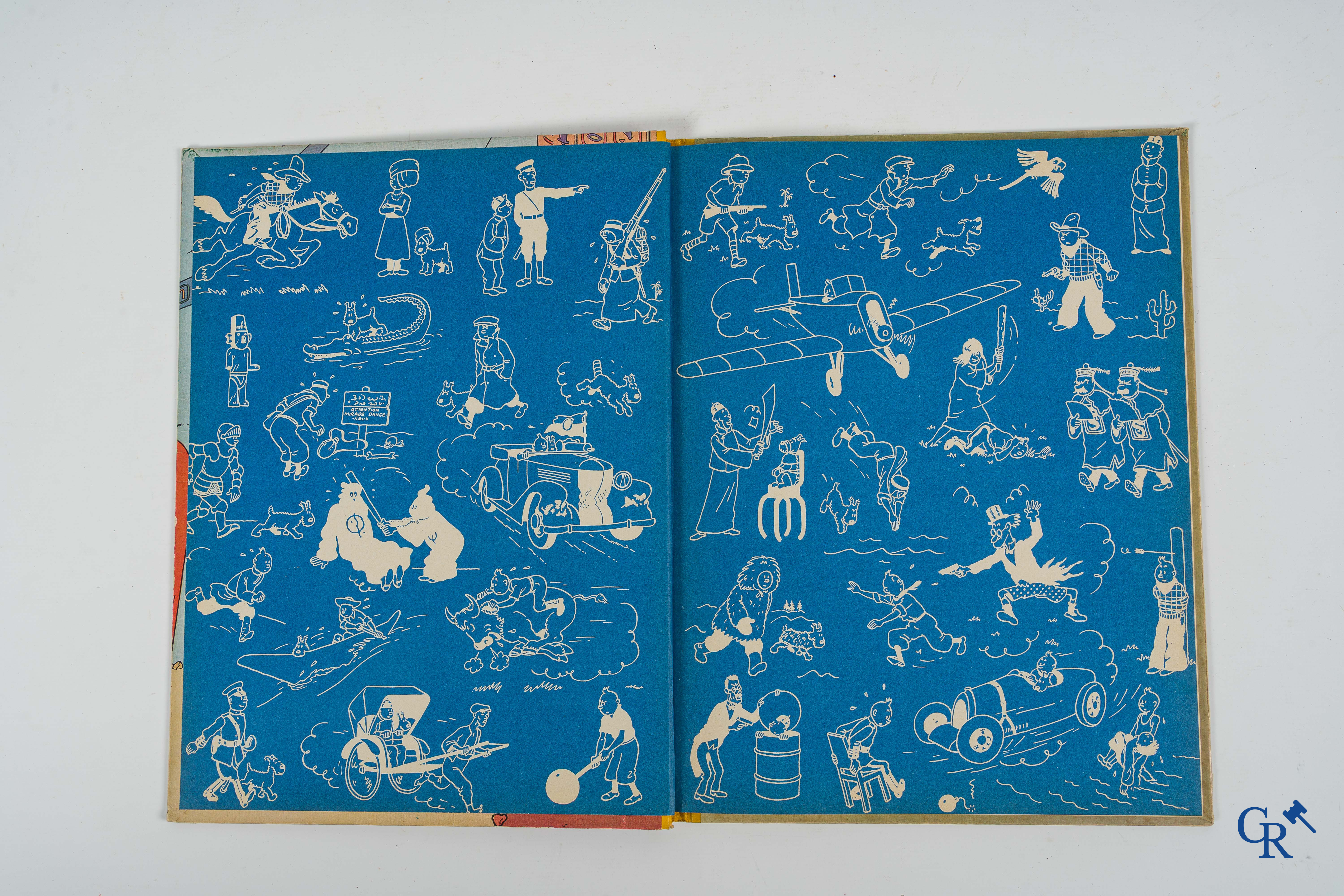 Hergé. Kuifje. Les aventures de Tintin. 2 stripverhalen. "Objectif Lune" en "Les Cigares du Pharaon". Casterman.