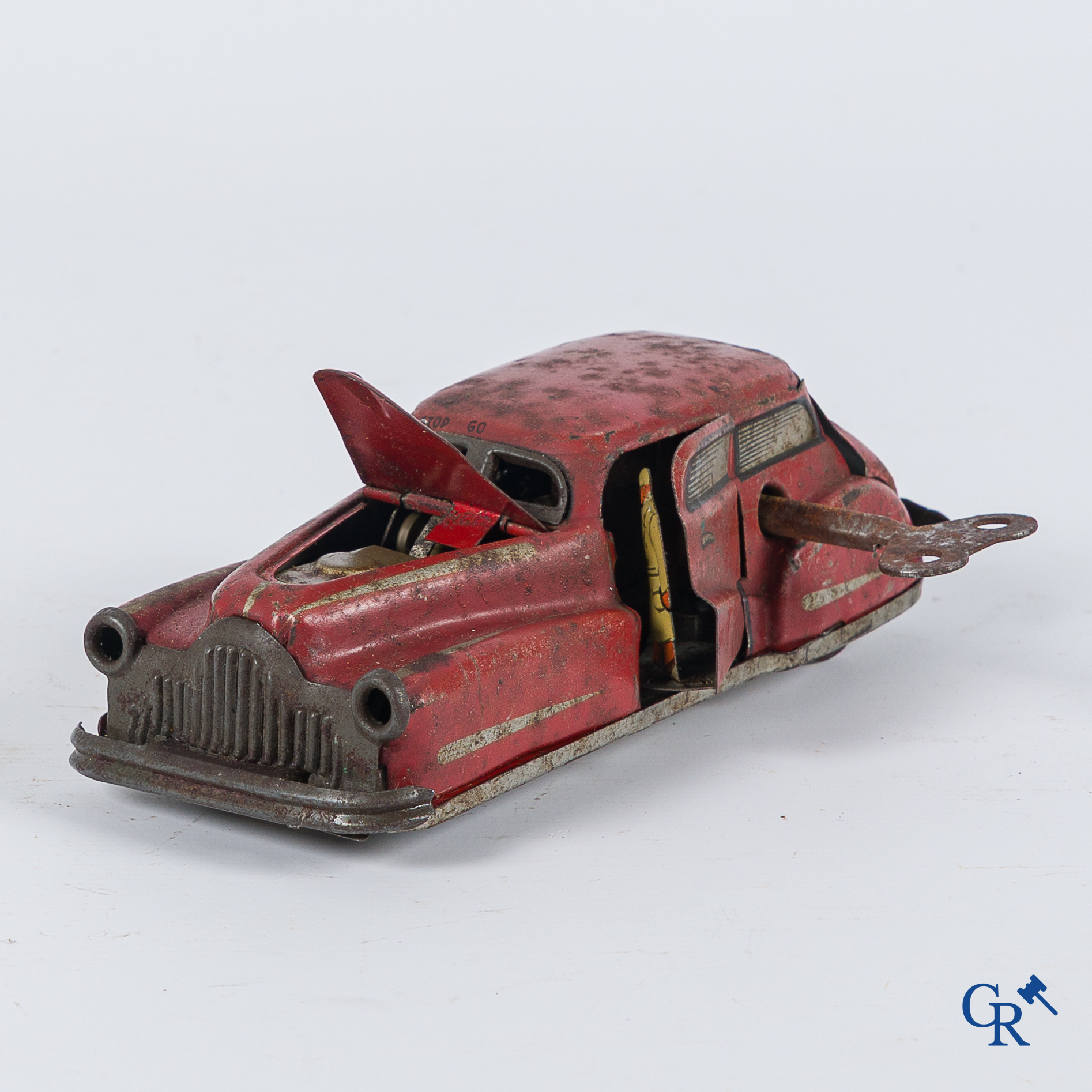 Joustra France. L'Auto-Miracle. 2 miniatuurauto's in blik waaronder een zeldzaam model Auto-Miracle.