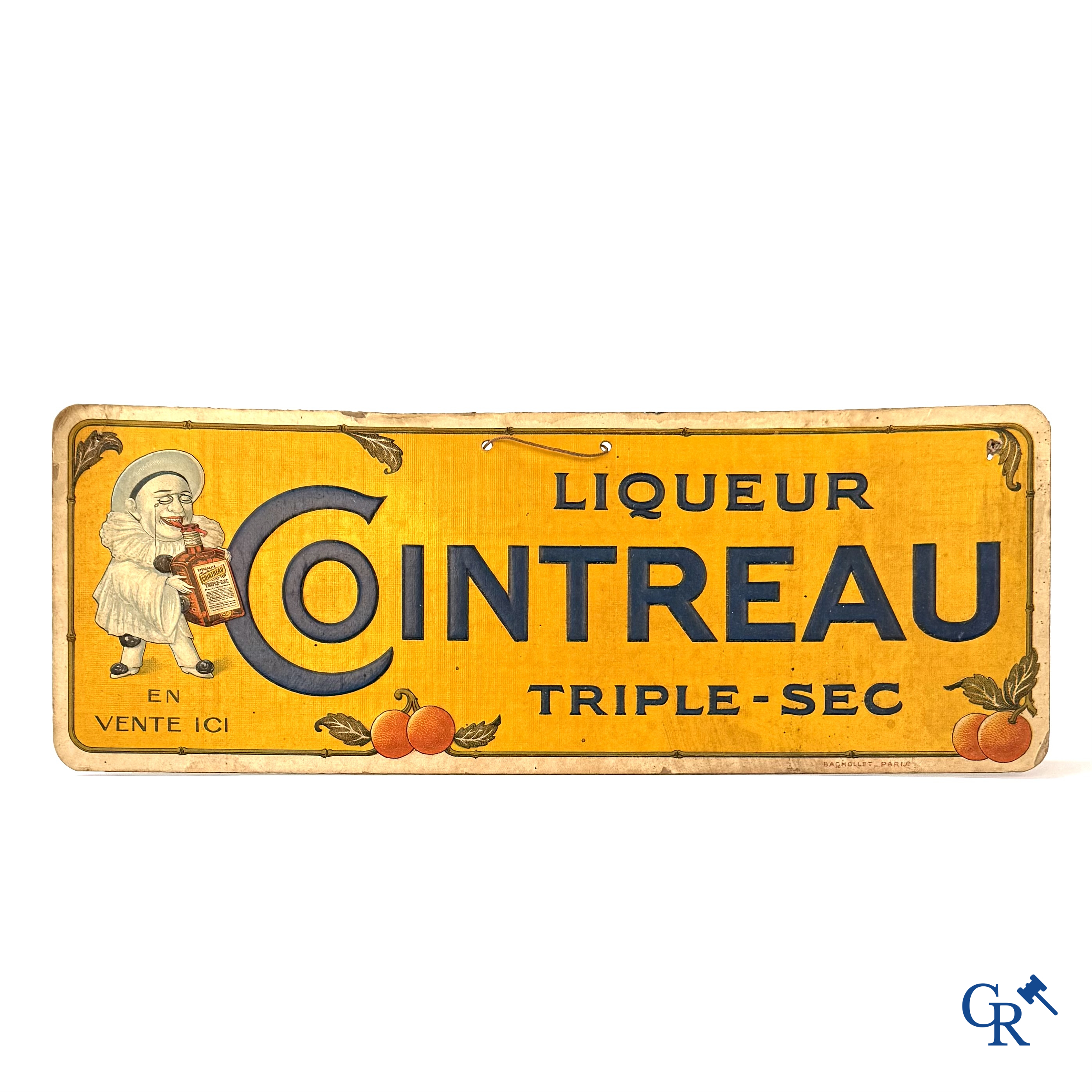 Liqueur Cointreau, Publiciteit gedrukt op hard karton voor Cointreau triple-sec. Jaren 20.