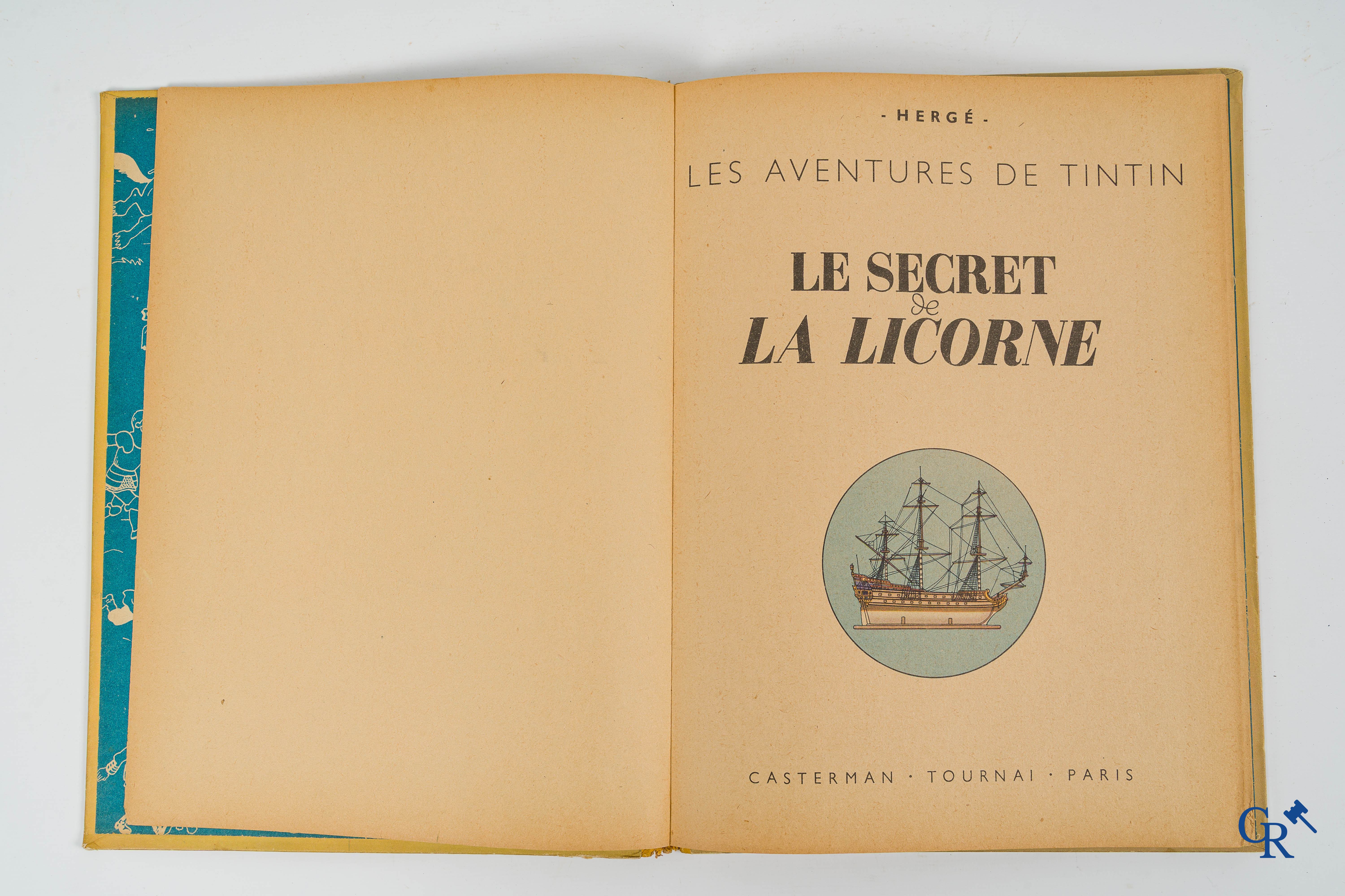 Hergé. Kuifje. Les aventures de Tintin. Le Secret de la licorne. Stripverhaal. Casterman 1946. Imprimé en Belgique.