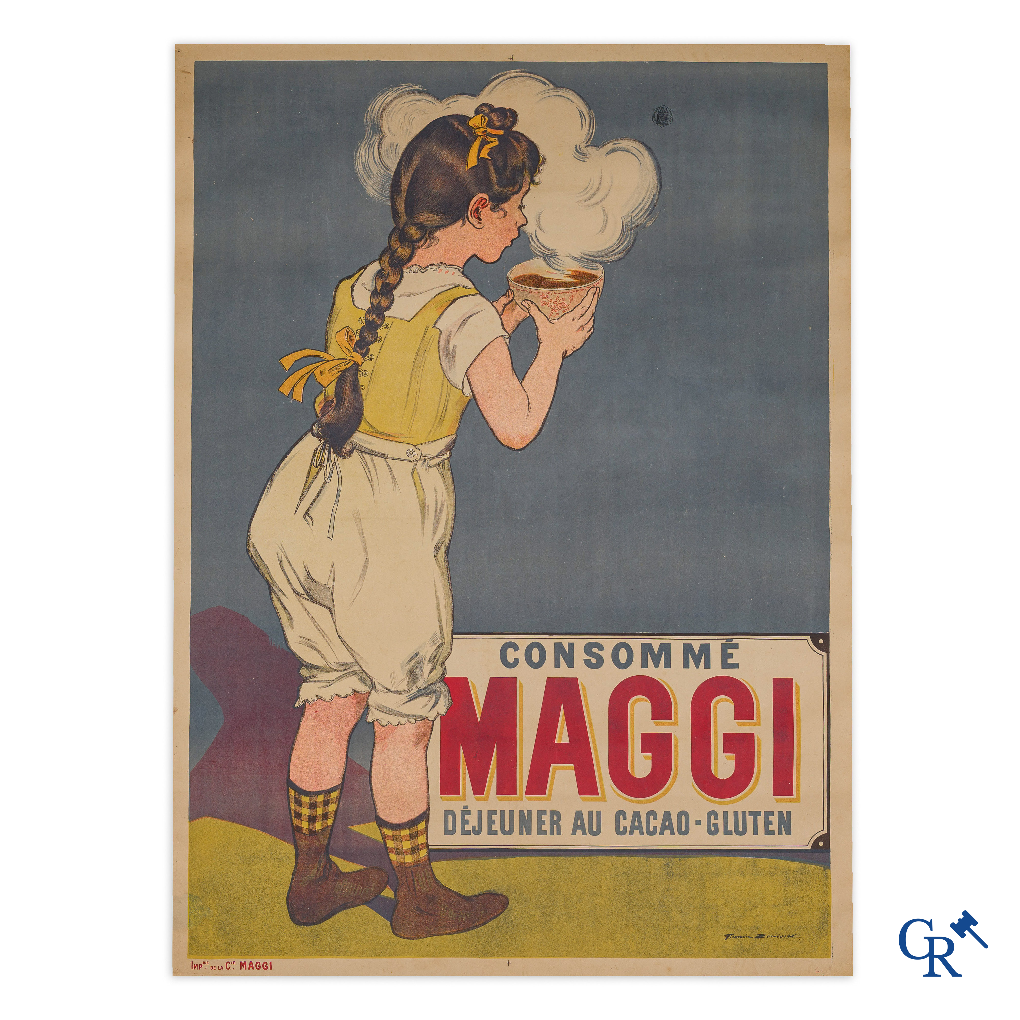 Firmin Bouisset (1859-1925) Zeldzame publiciteitsaffiche voor Maggi. Imprimerie de la Cie, Maggi.