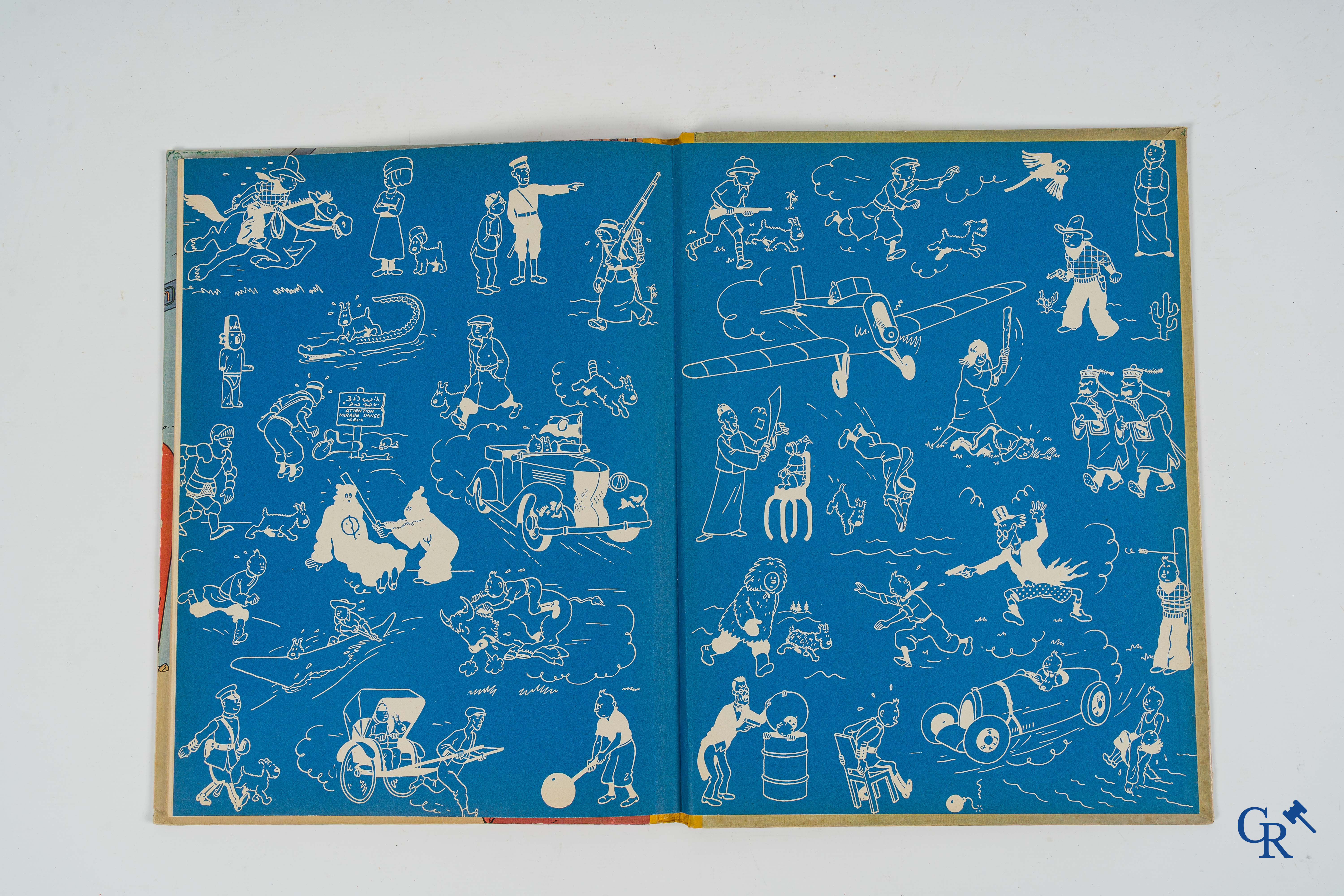 Hergé. Kuifje. Les aventures de Tintin. 2 stripverhalen. "Objectif Lune" en "Les Cigares du Pharaon". Casterman.