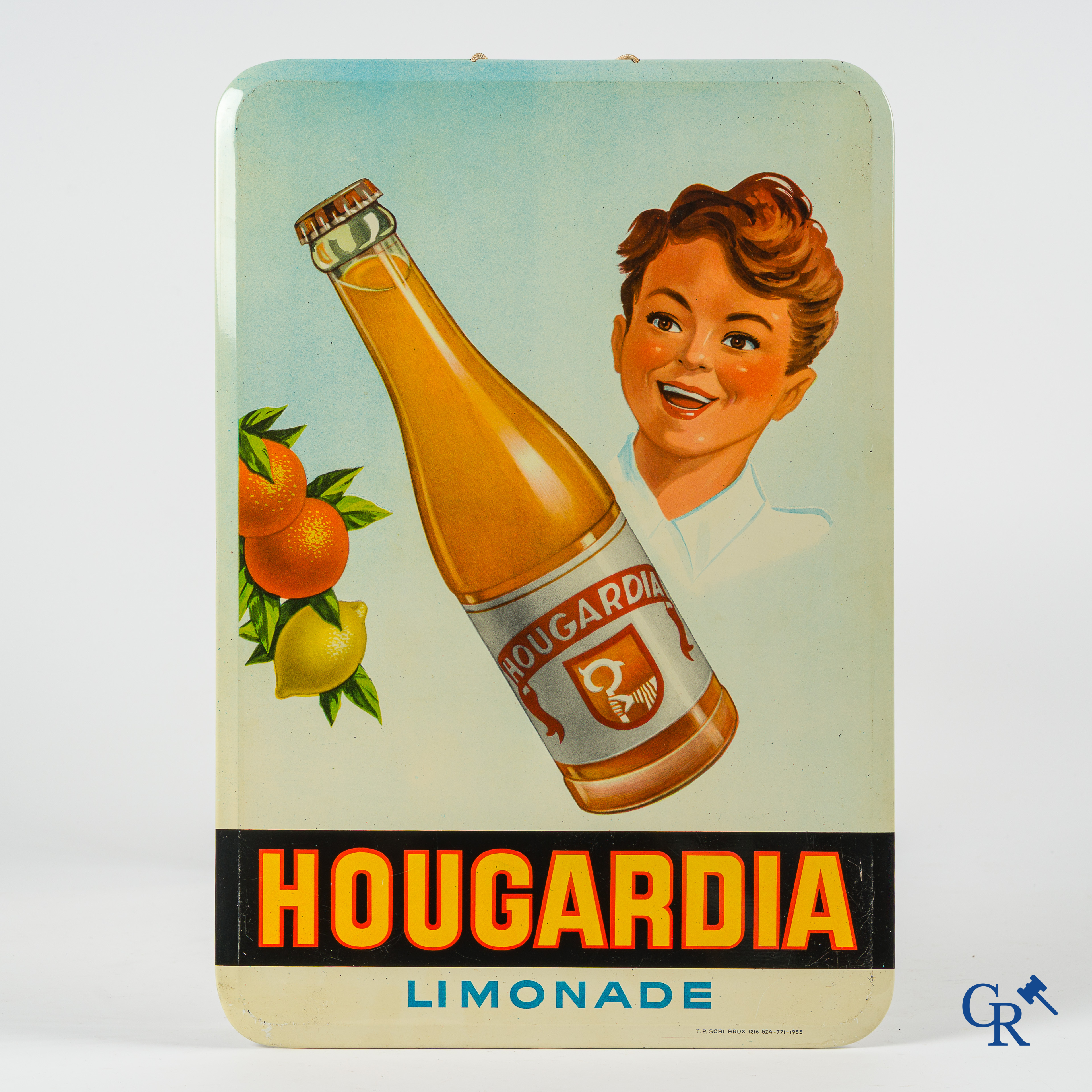 Hougardia Limonade. Publiciteit op blik. Sobi Brussel 1955.
