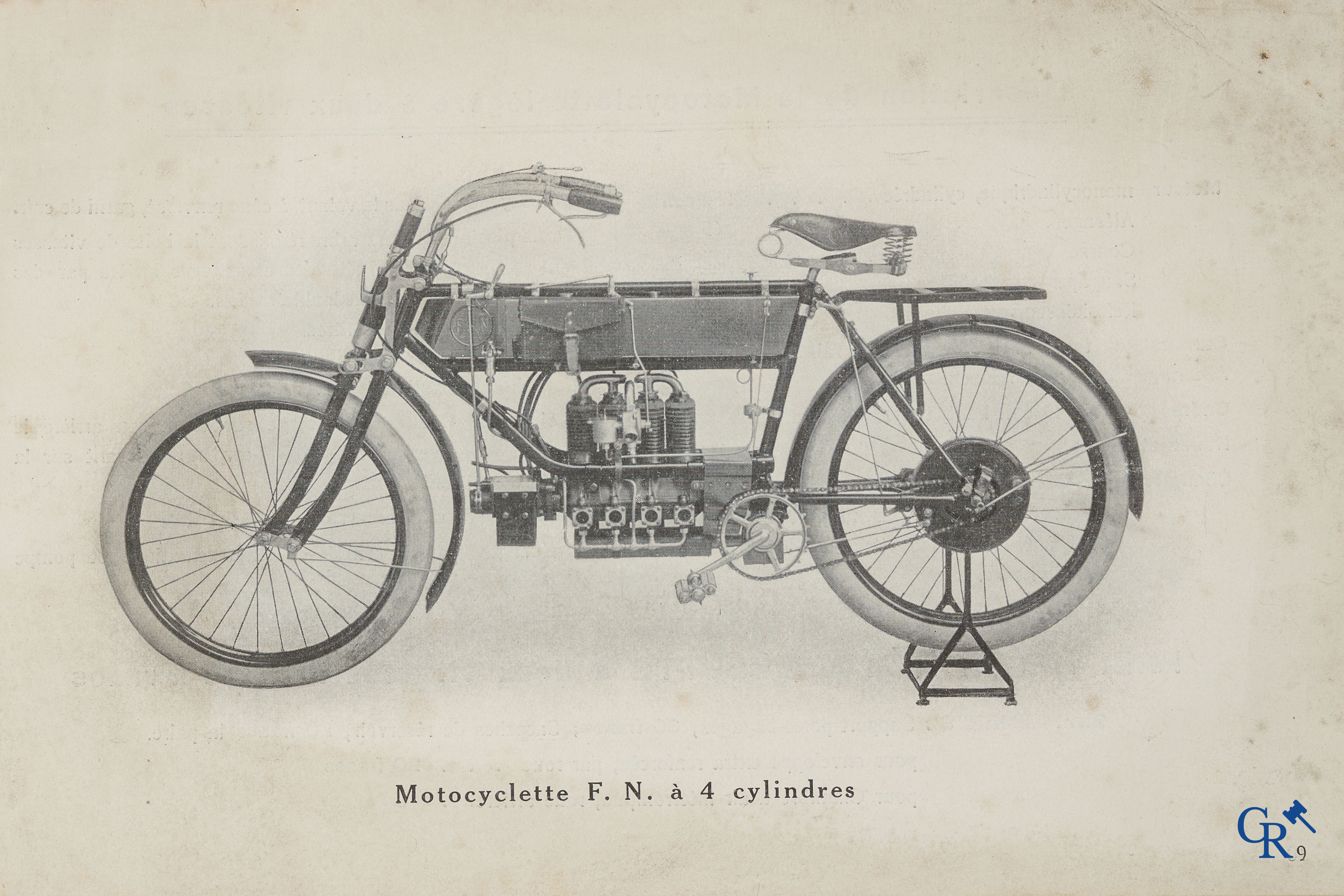 FN. Fabrique Nationale, Publiciteitsfolder voor fietsen, motorfietsen en auto's van F.N. Circa 1910.