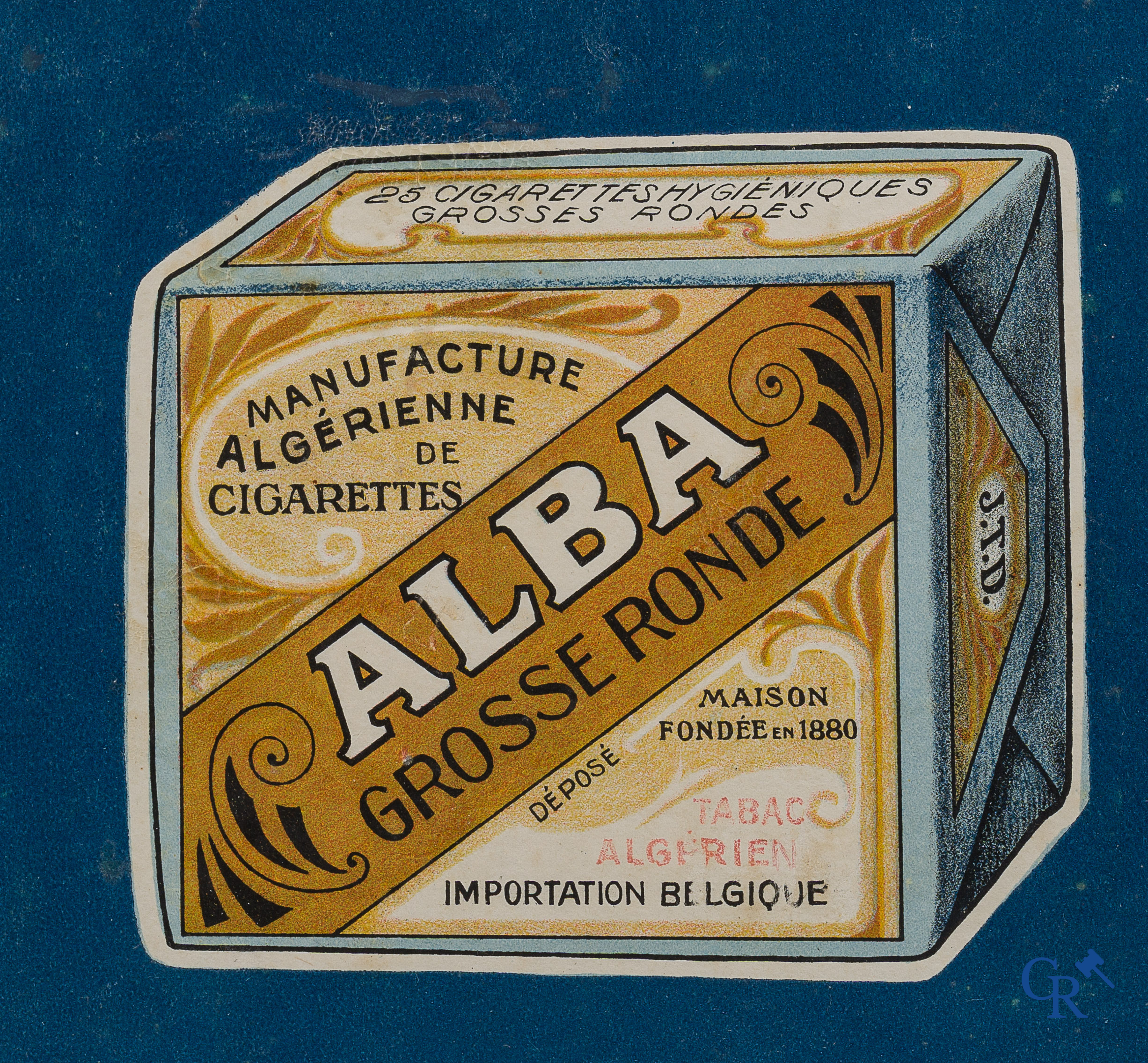 Cigarettes Alba. Originele publiciteitsaffiche voor de Manufacture Algérienne de Cigarettes et Tabac. Circa 1925.