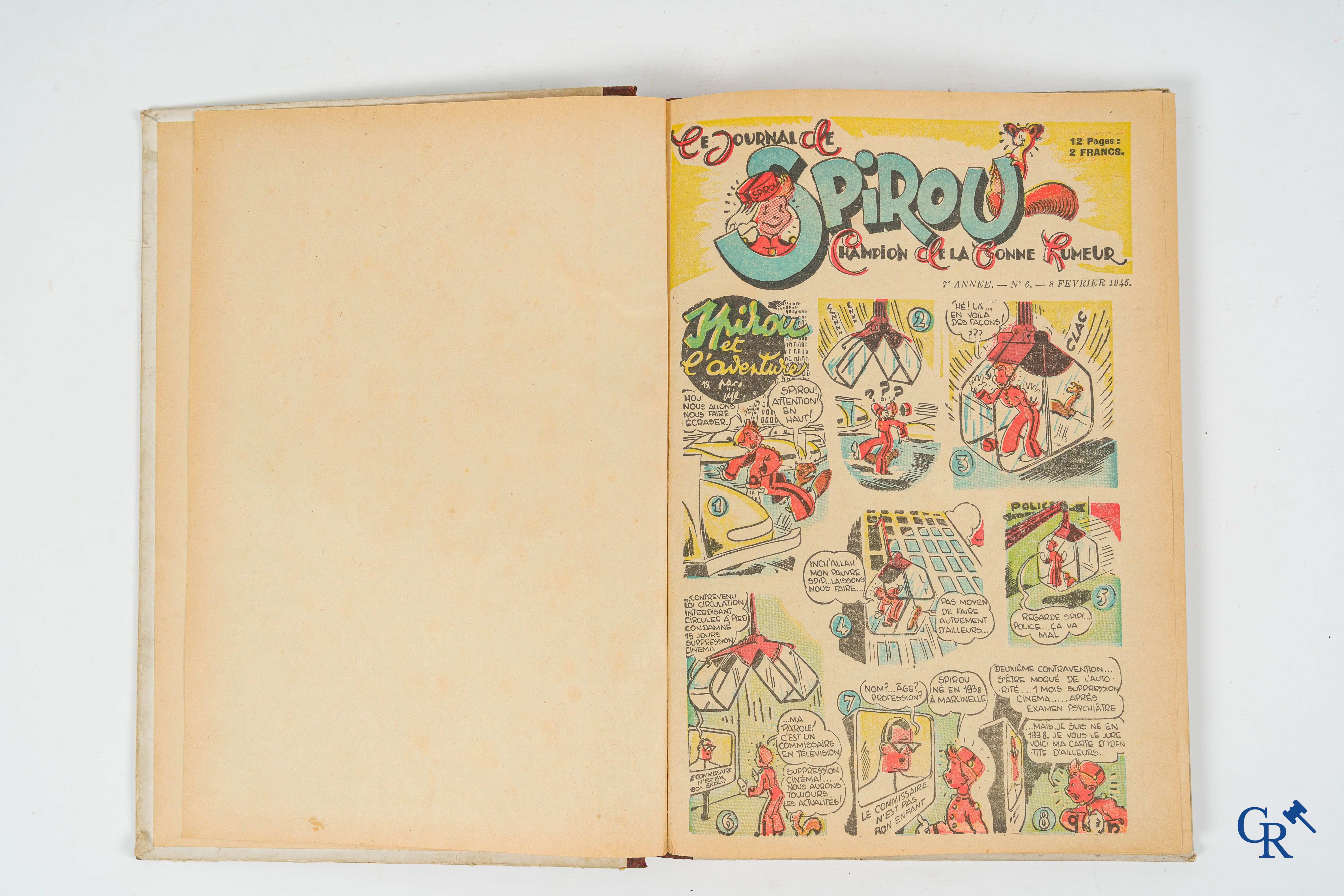Spirou (Robbedoes) 16e Album Spirou. 7ème année, 1945. Maisons d'Editions J.Dupuis, Fils et Cie Charleroi.