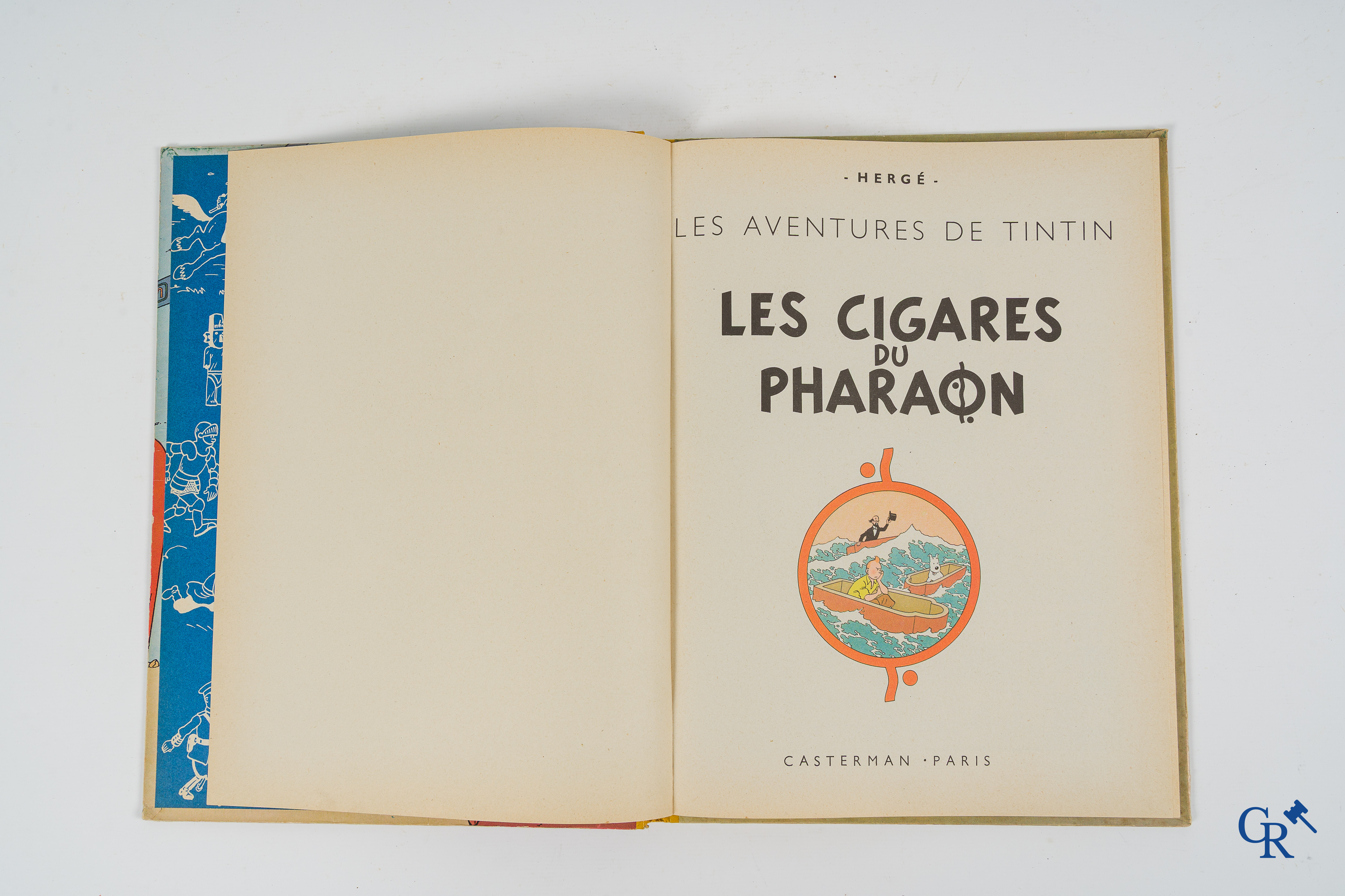 Hergé. Kuifje. Les aventures de Tintin. 2 stripverhalen. "Objectif Lune" en "Les Cigares du Pharaon". Casterman.
