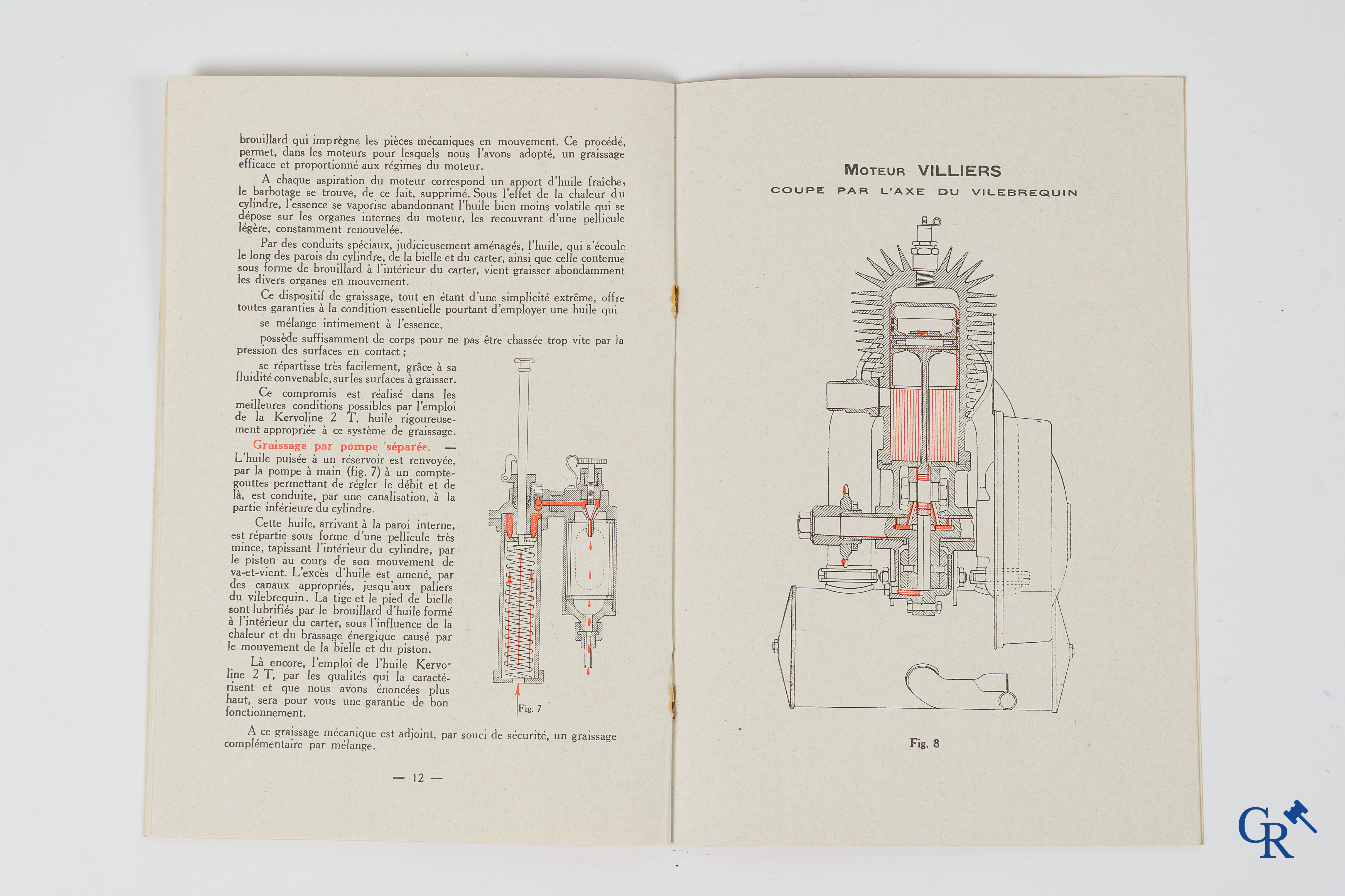 Monet & Goyon. Originele smeer- en onderhoudsboek voor 2-takt motorfietsen en een flyer voor de Super Sport.