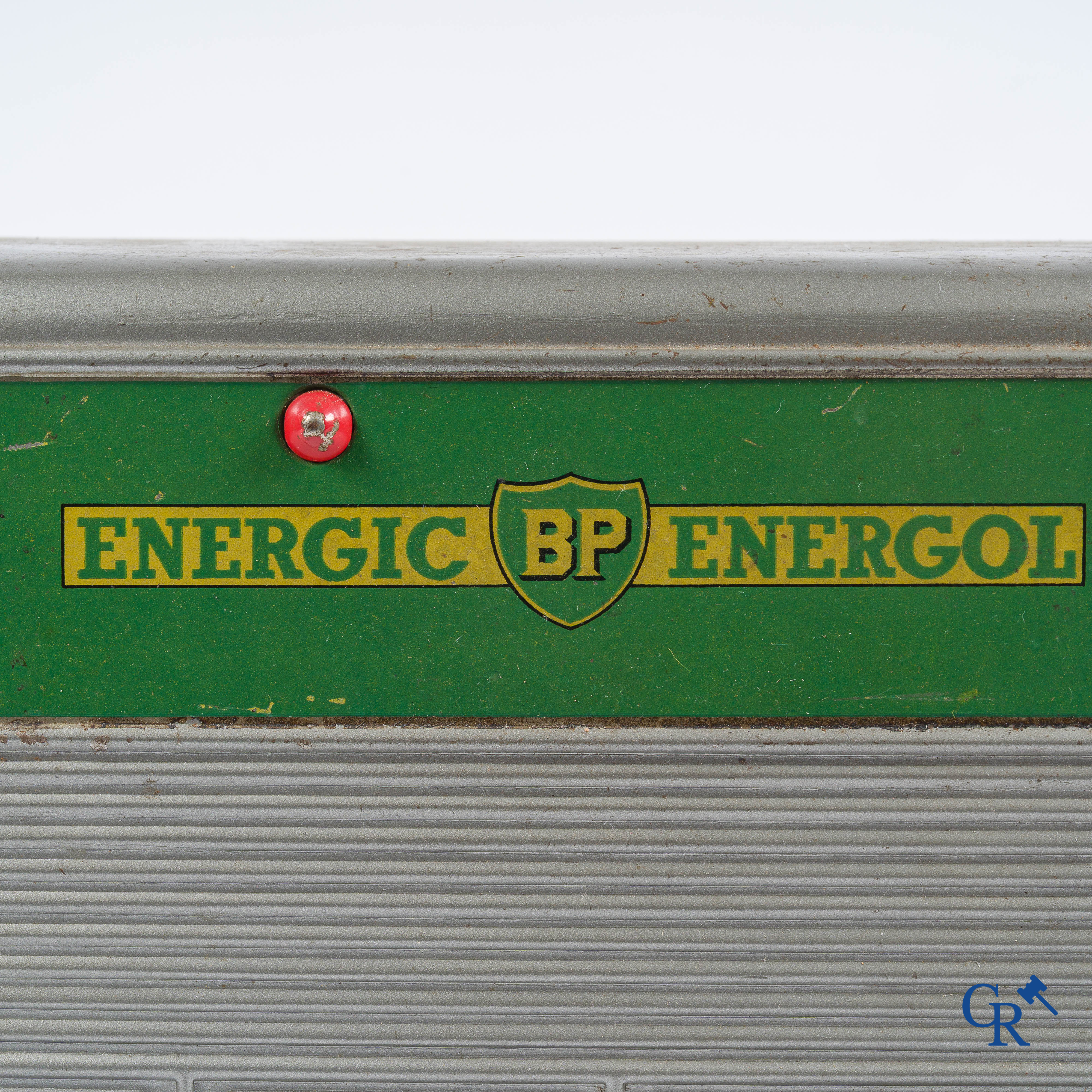 JRD, Made in France. Citroën Type H in grijs gelakt metaal met publiciteit voor Energic BP Energol. Jaren '50.