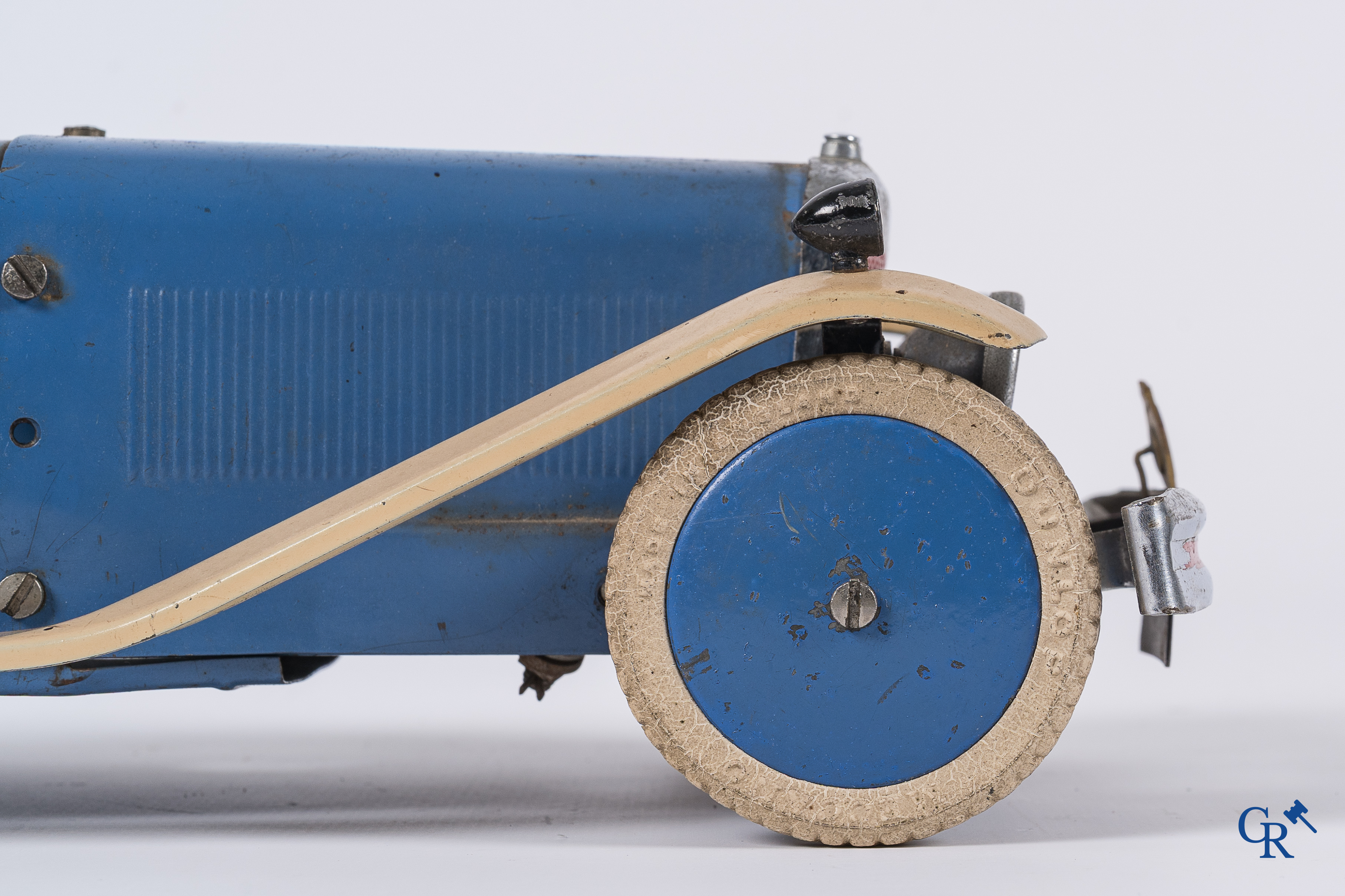 Oud speelgoed. Meccano No. 2 Constructor Car. Metaal met opwindmechanisme. Jaren '30.