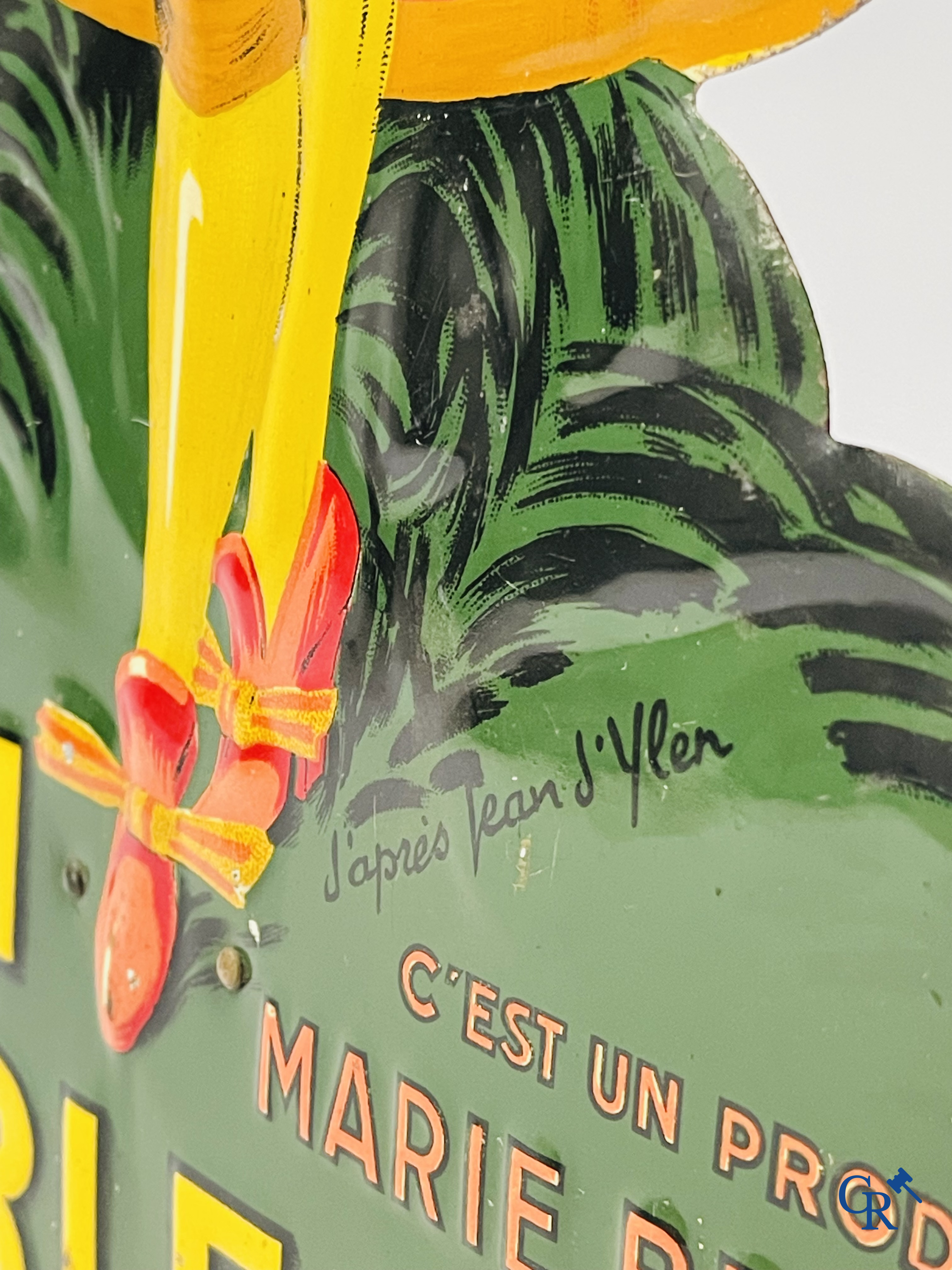 Jean D'Ylen, Publiciteit in bedrukt blik voor Rhum Charleston van Marie Brizard. Jaren '30.