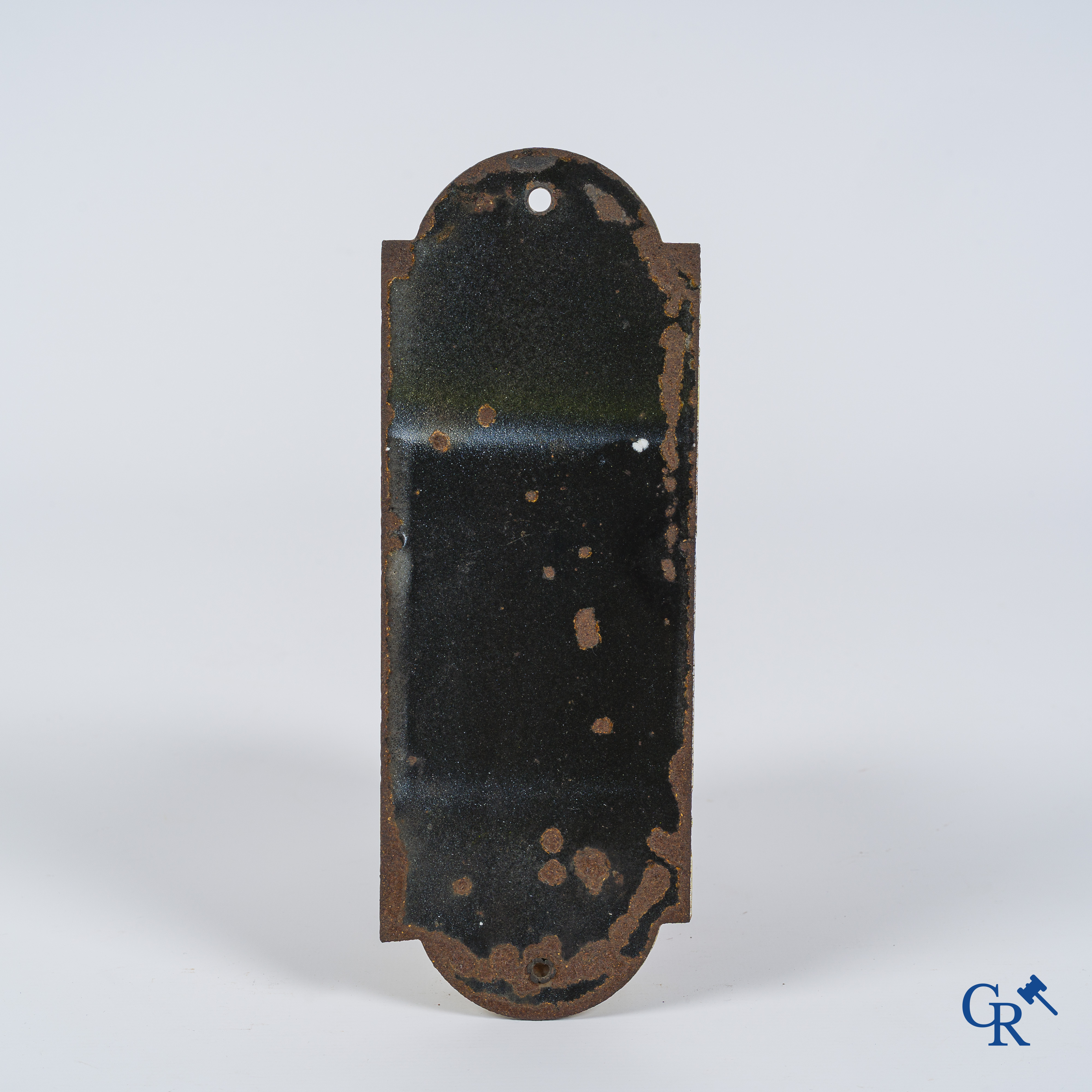 Cichorei de Beukelaar. Originele deurpost in émaille voor de Beukelaar. Emaillerie Belge 1950.