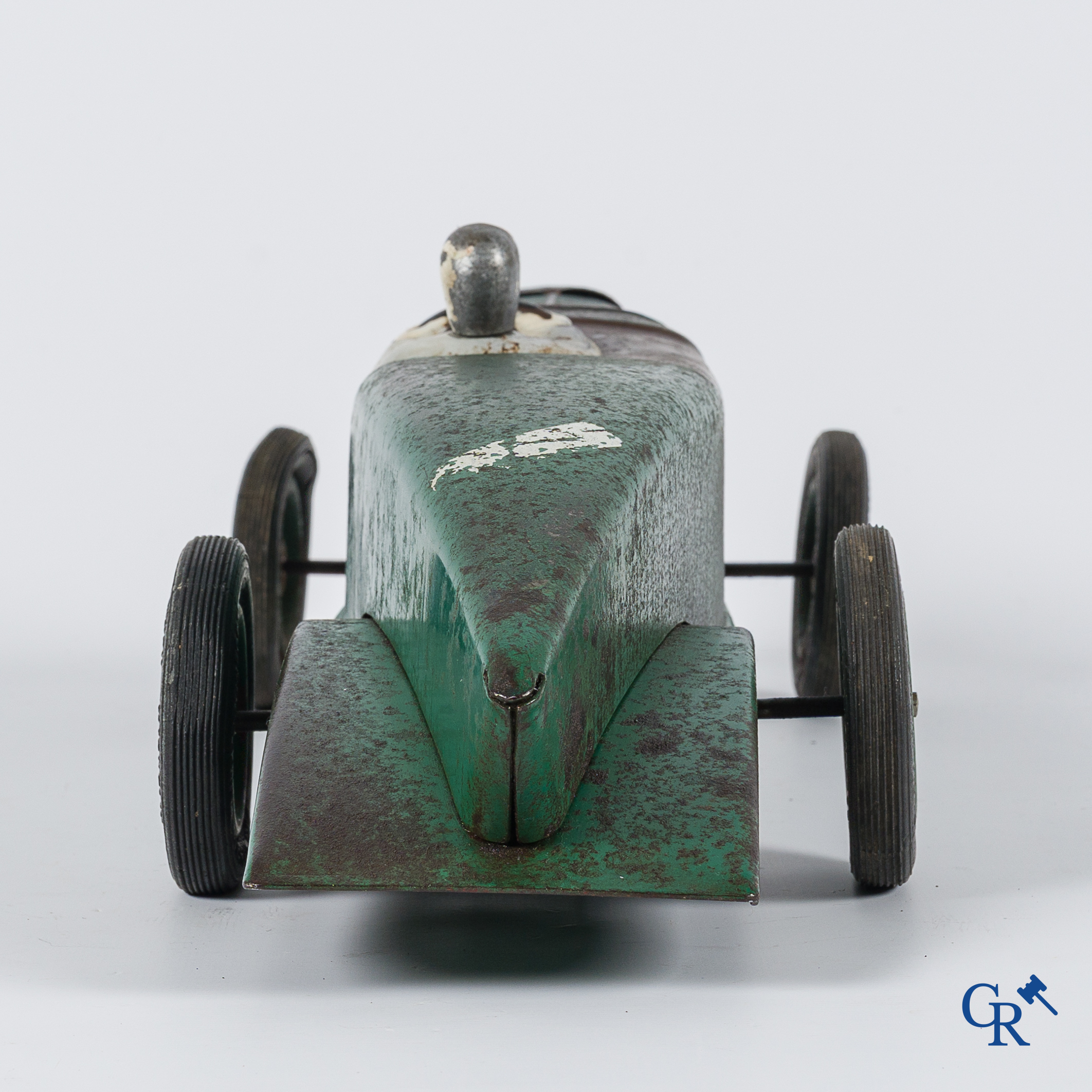 Oud speelgoed. Les Jouets Citroën, Made in France. Speelgoed raceauto in metaal. Jaren '30.