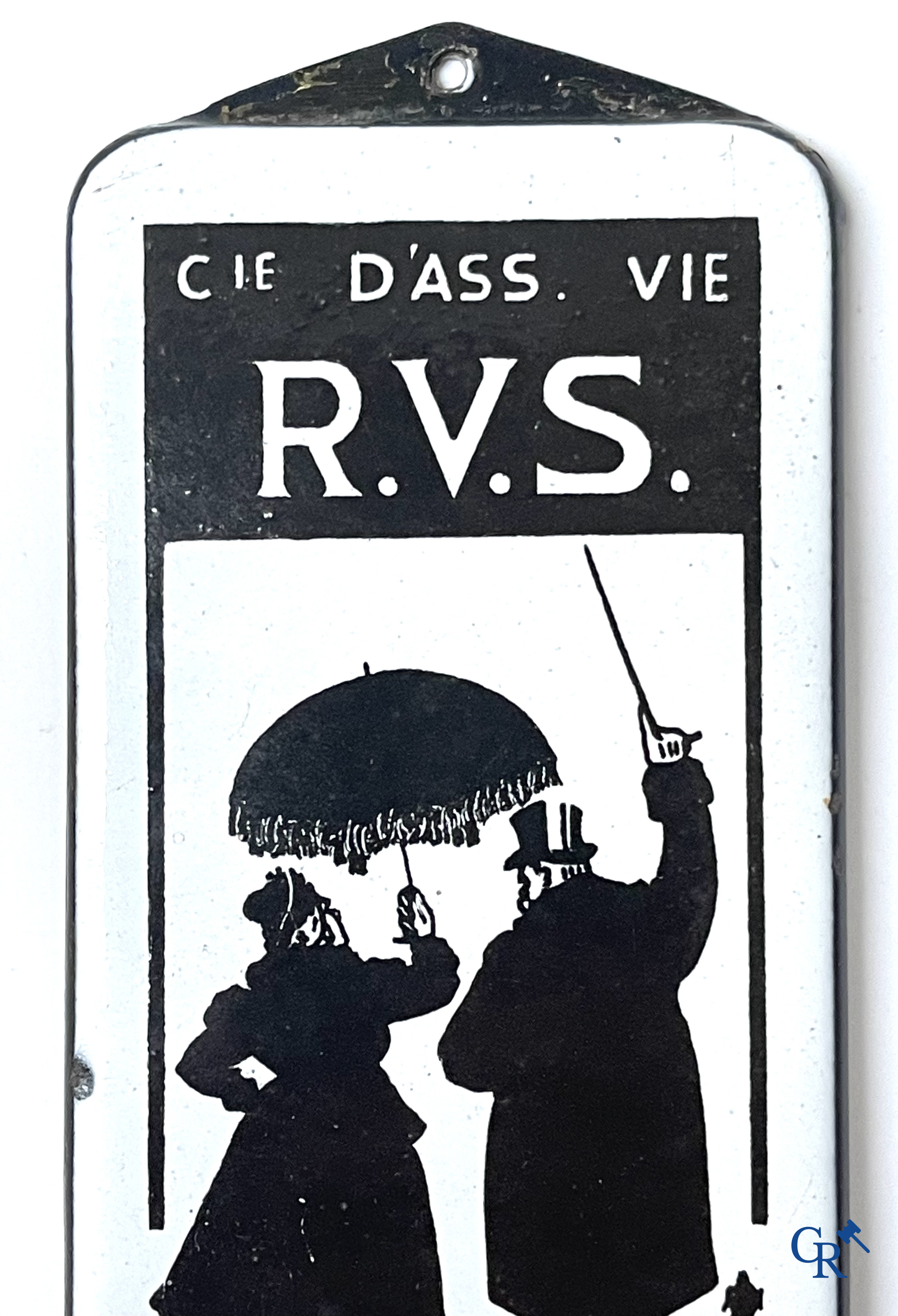 RVS, een emaille deurpost naar een ontwerp van Tjeerd Bottema. Emaillerie Koekelberg 1949.